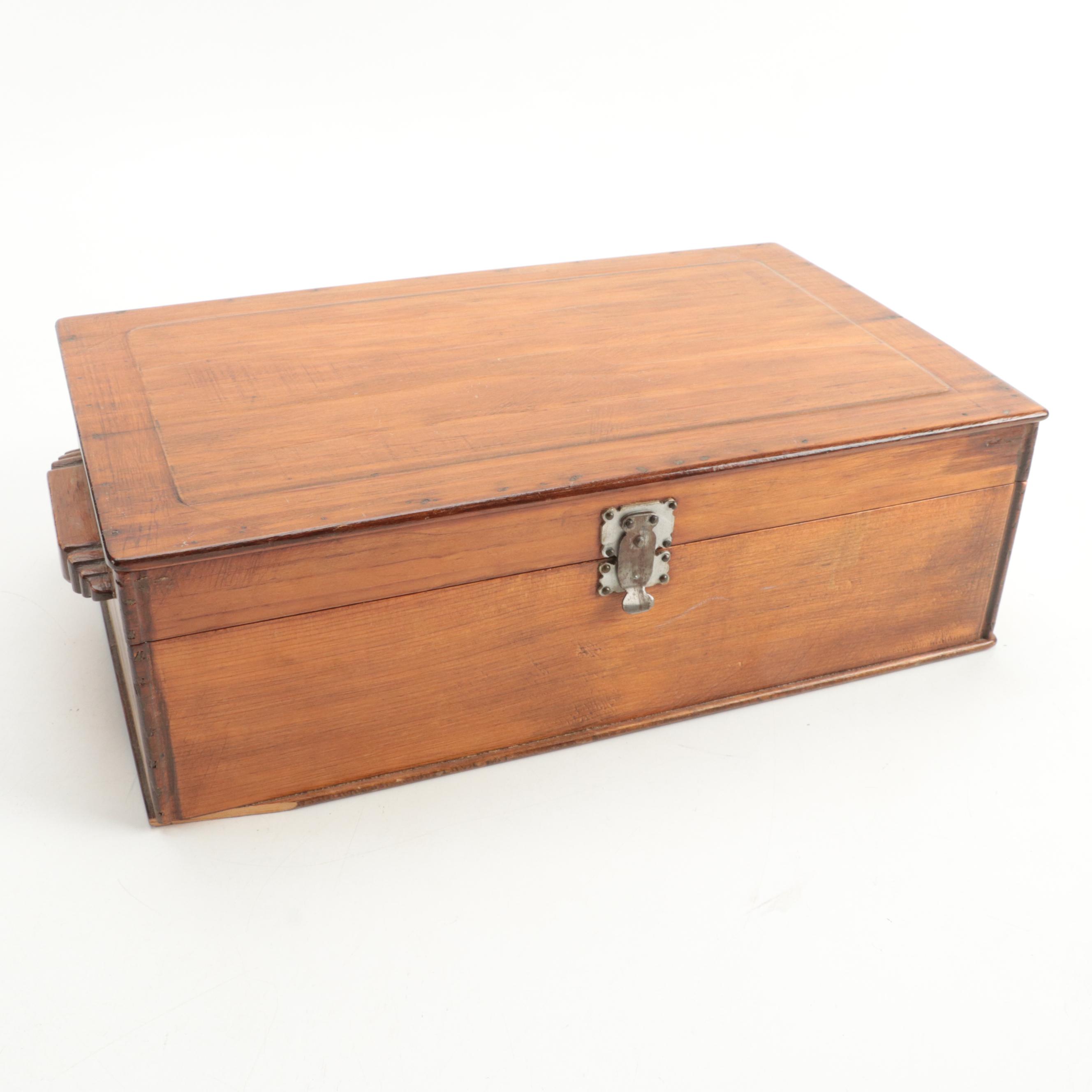 Walnut Sewing Box, Late 19th/Early 20th Century