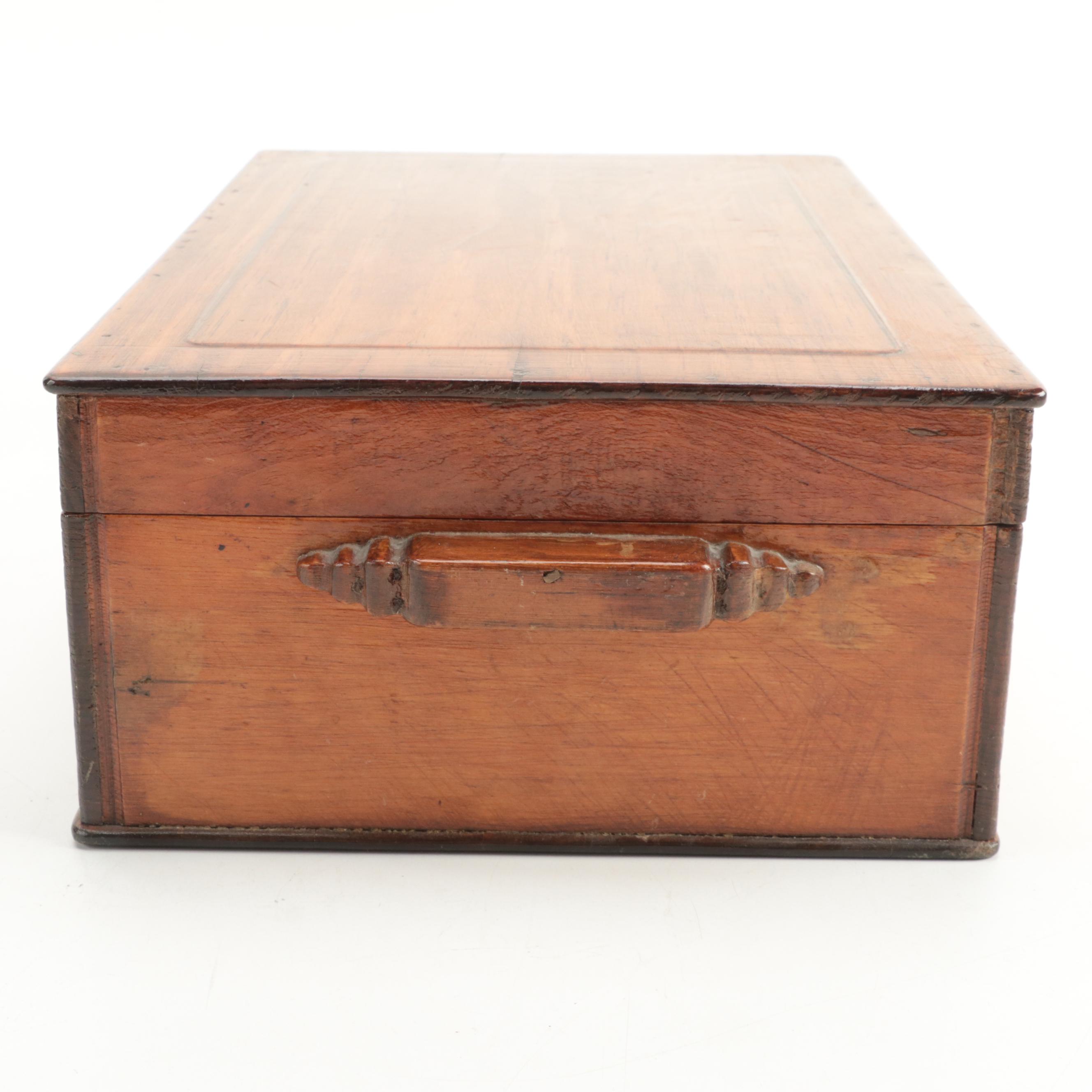 Walnut Sewing Box, Late 19th/Early 20th Century