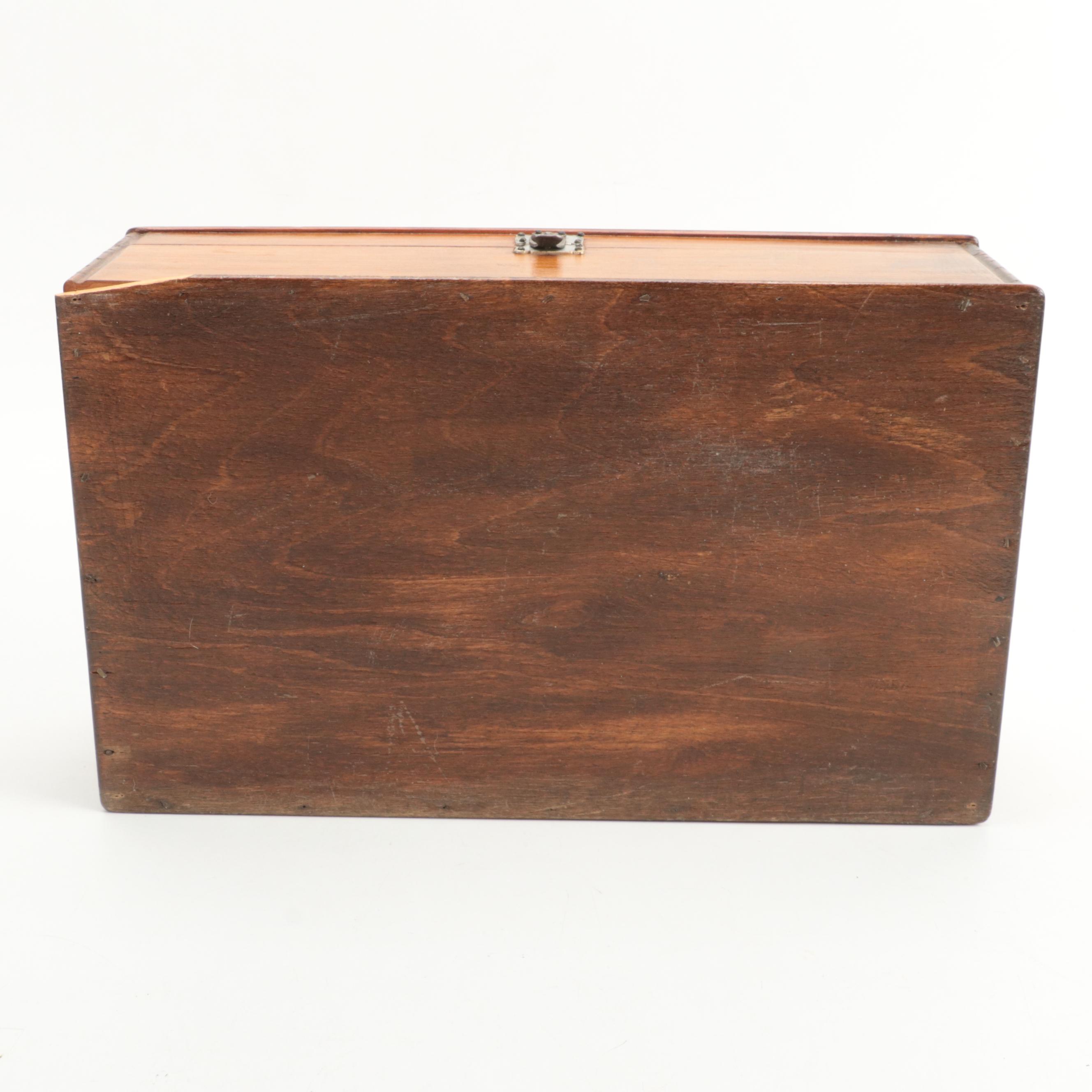 Walnut Sewing Box, Late 19th/Early 20th Century