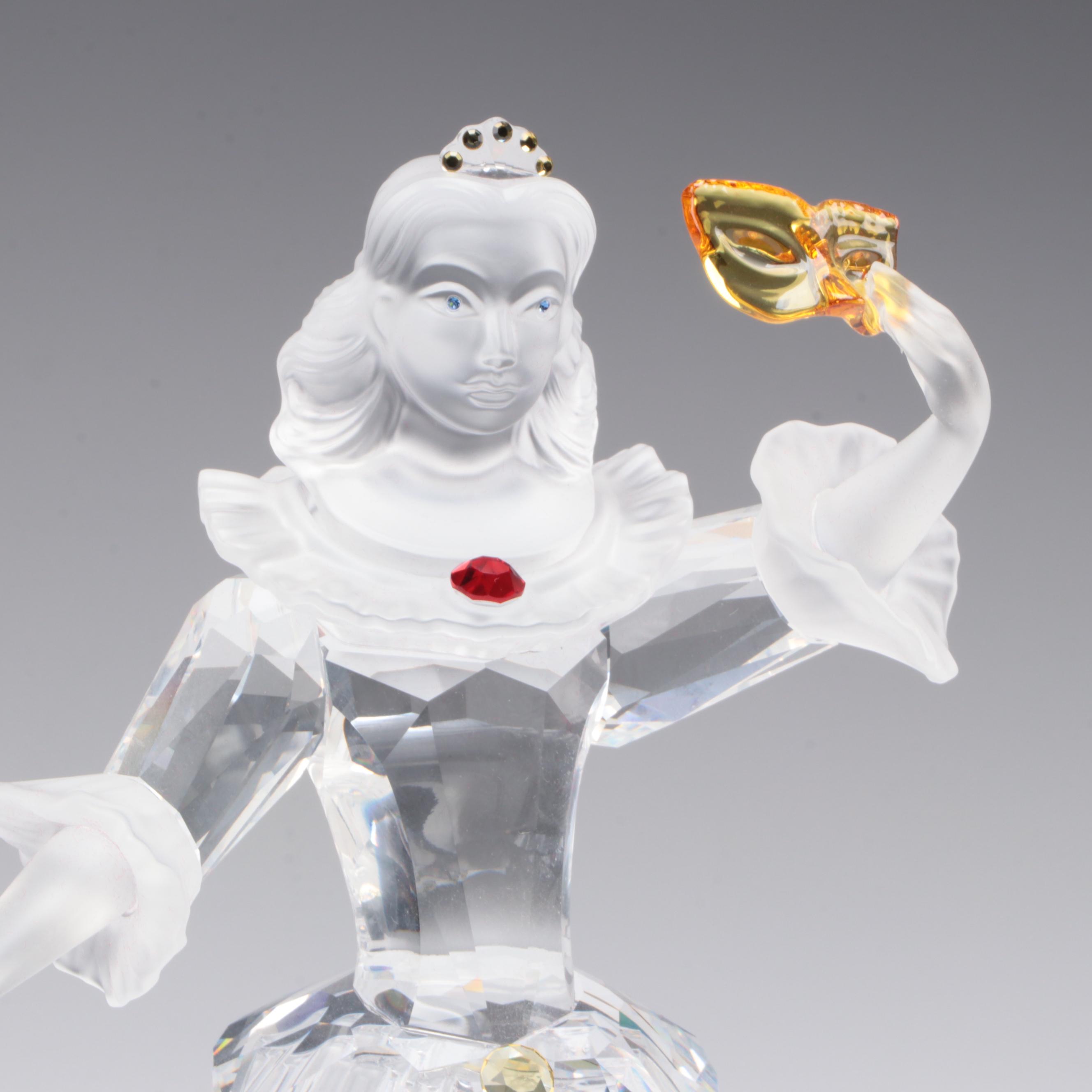 Swarovski Crystal 2000 and 2001 Masquerade Columbine and Harlequin Figurines
