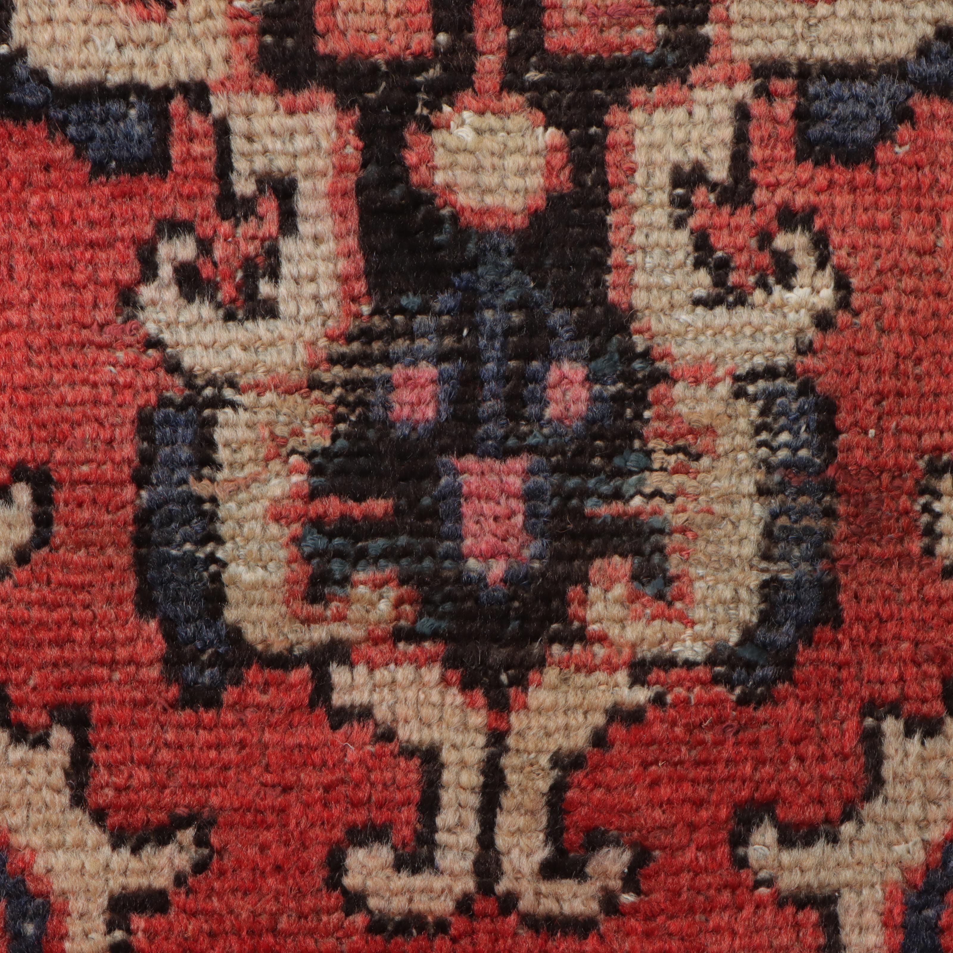 3'4 x 9'11 Hand-Knotted Persian Hamadan Carpet Runner Long Rug