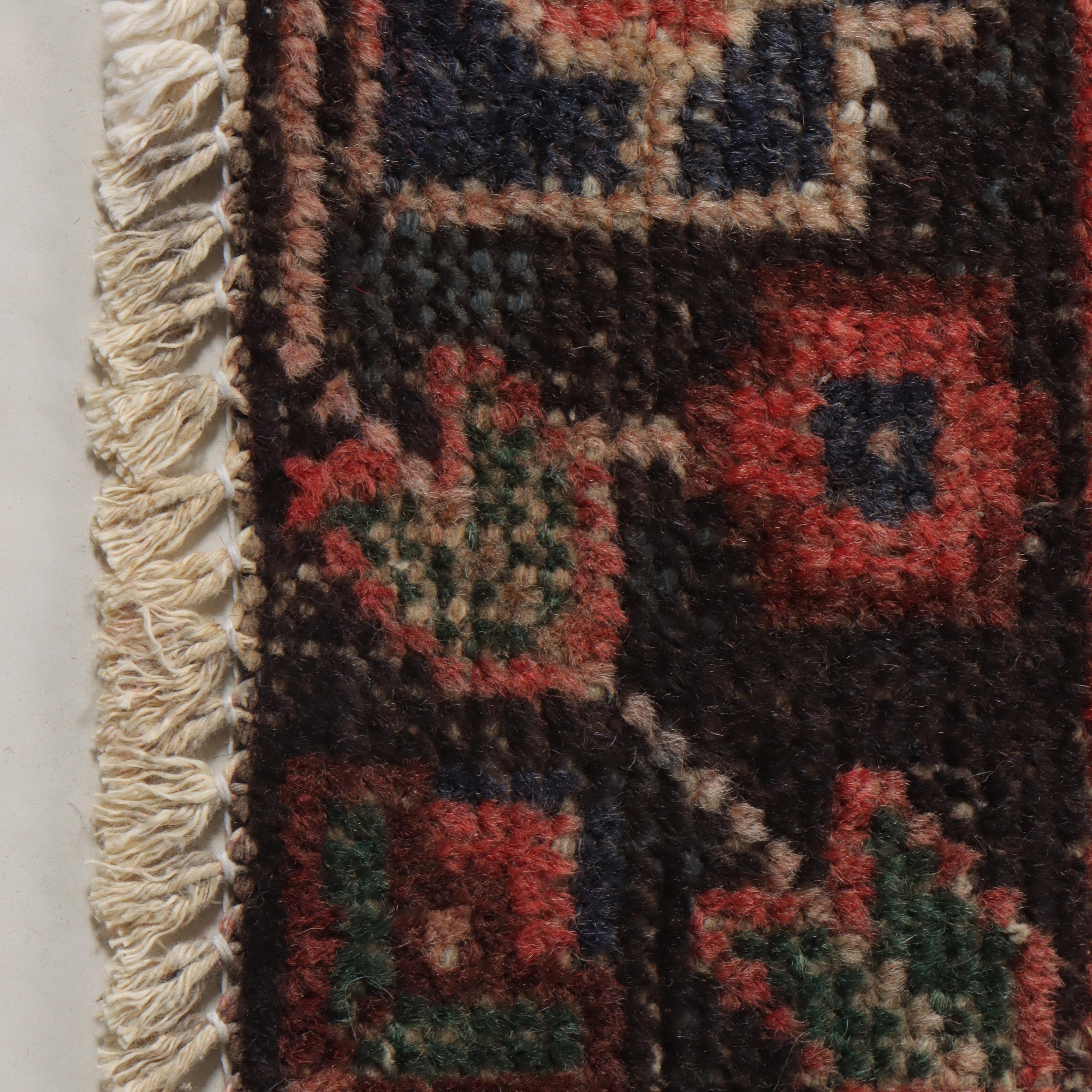 3'4 x 9'11 Hand-Knotted Persian Hamadan Carpet Runner Long Rug