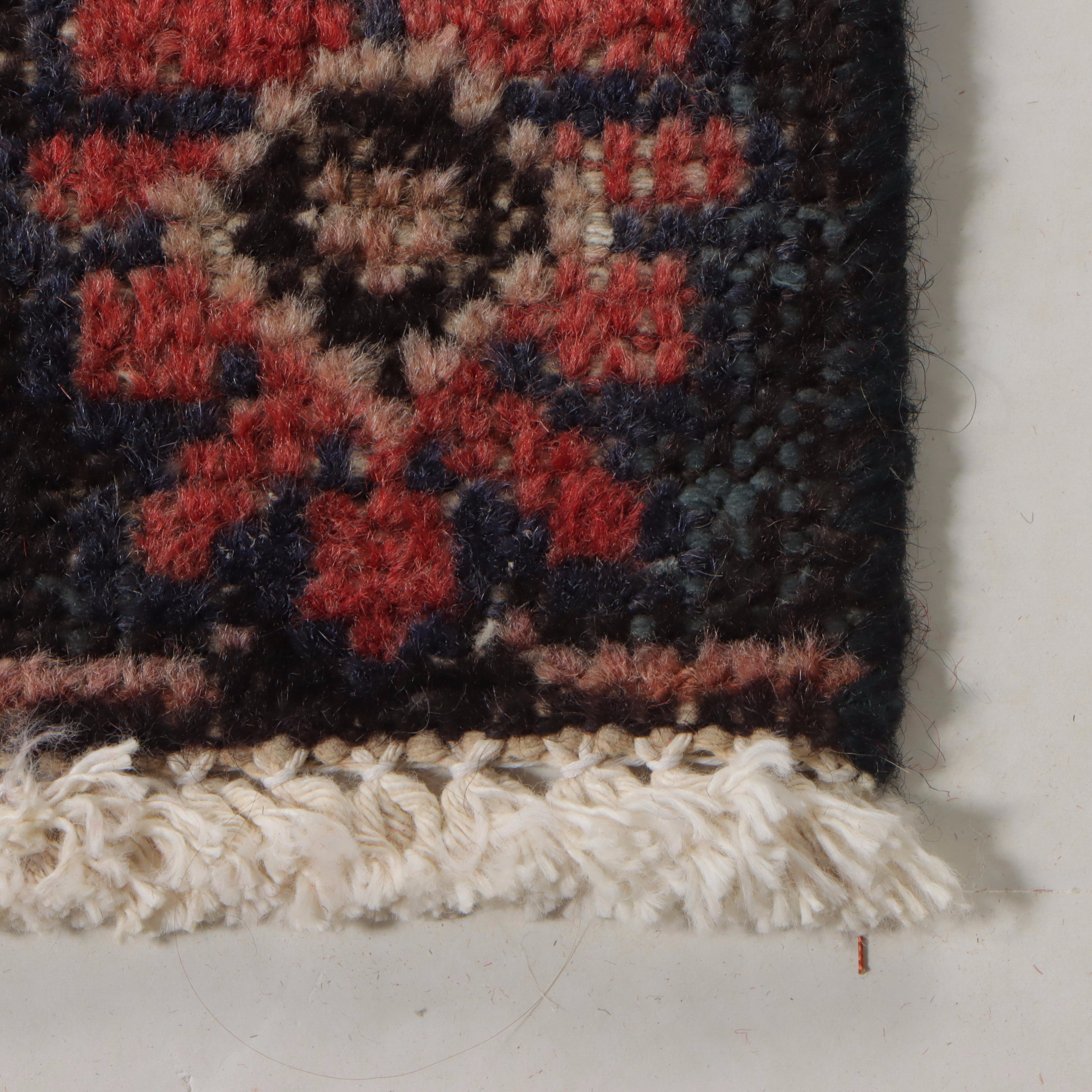 3'4 x 9'11 Hand-Knotted Persian Hamadan Carpet Runner Long Rug