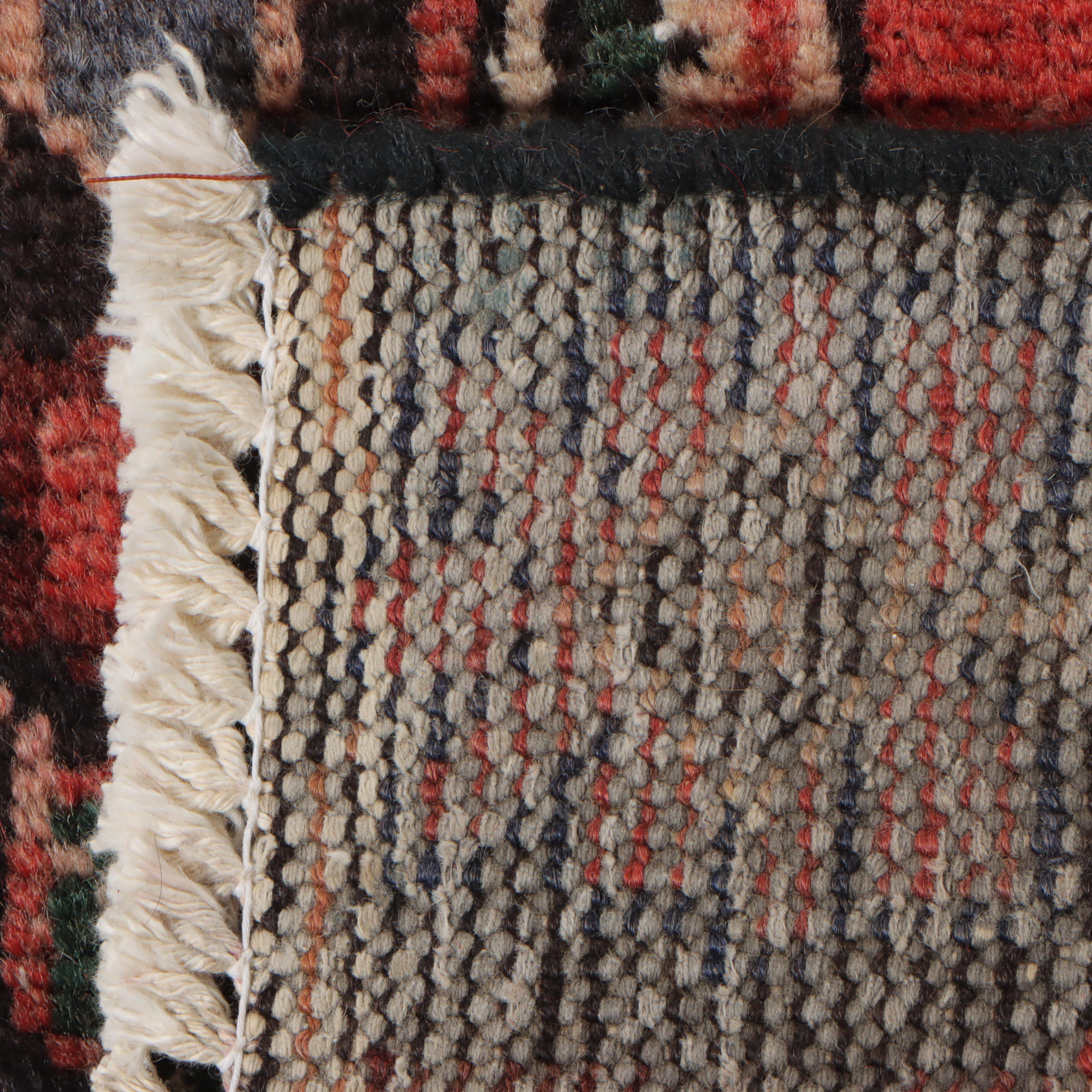 3'4 x 9'11 Hand-Knotted Persian Hamadan Carpet Runner Long Rug