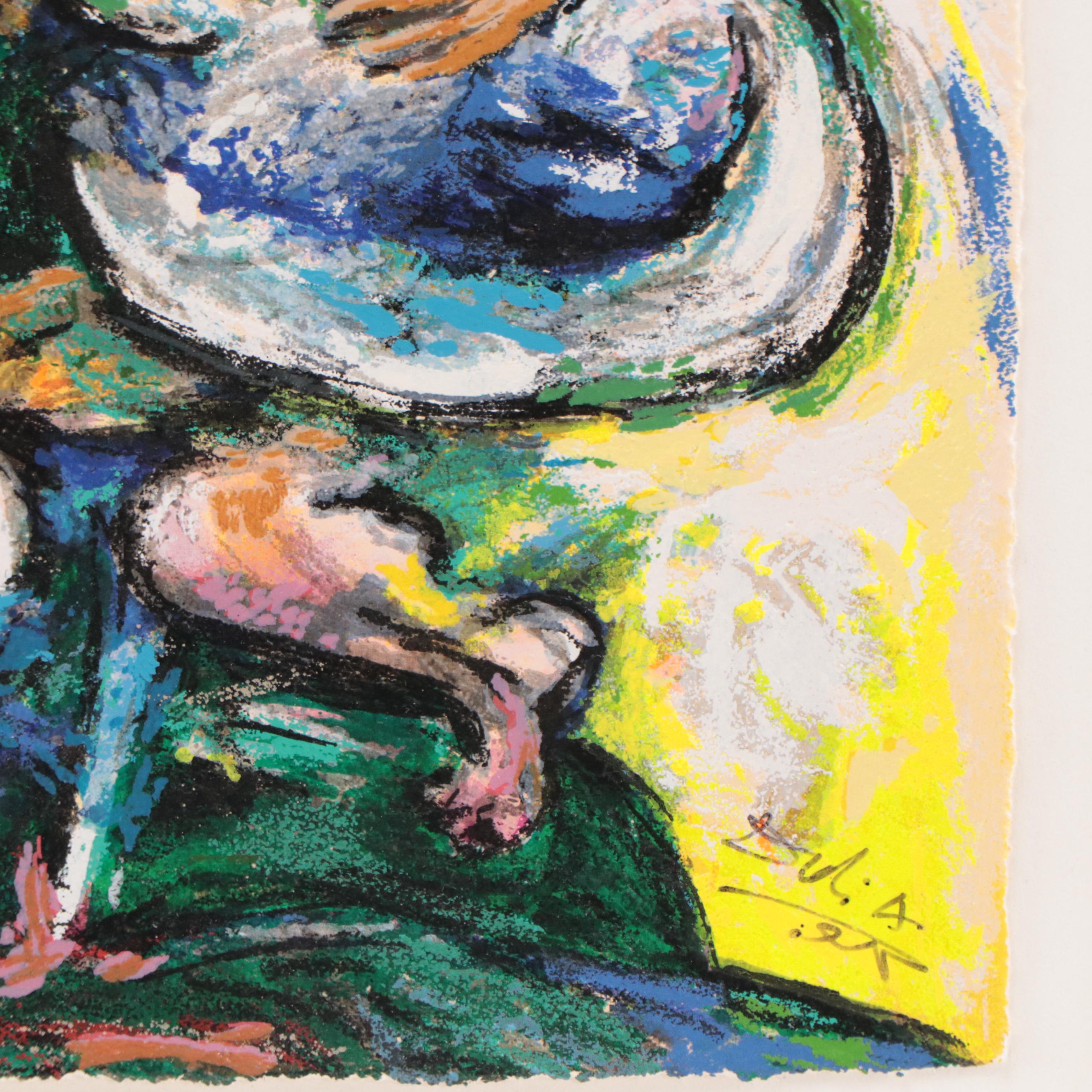 Dubi Arie Serigraph "The Struggle," 1996