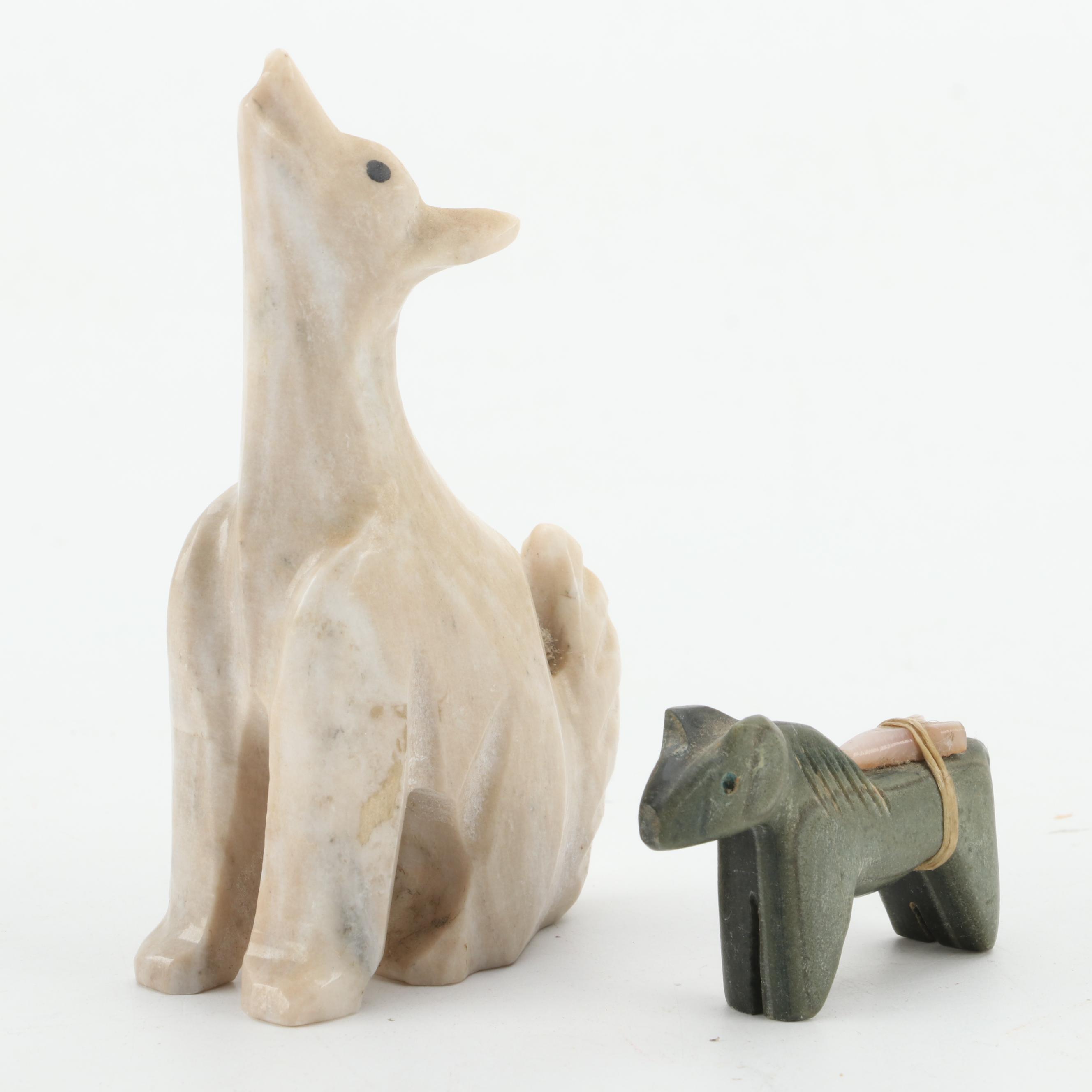 Zuni and Others Hand-Carved Fetish Soapstone, Jasper, Picasso Stone and More