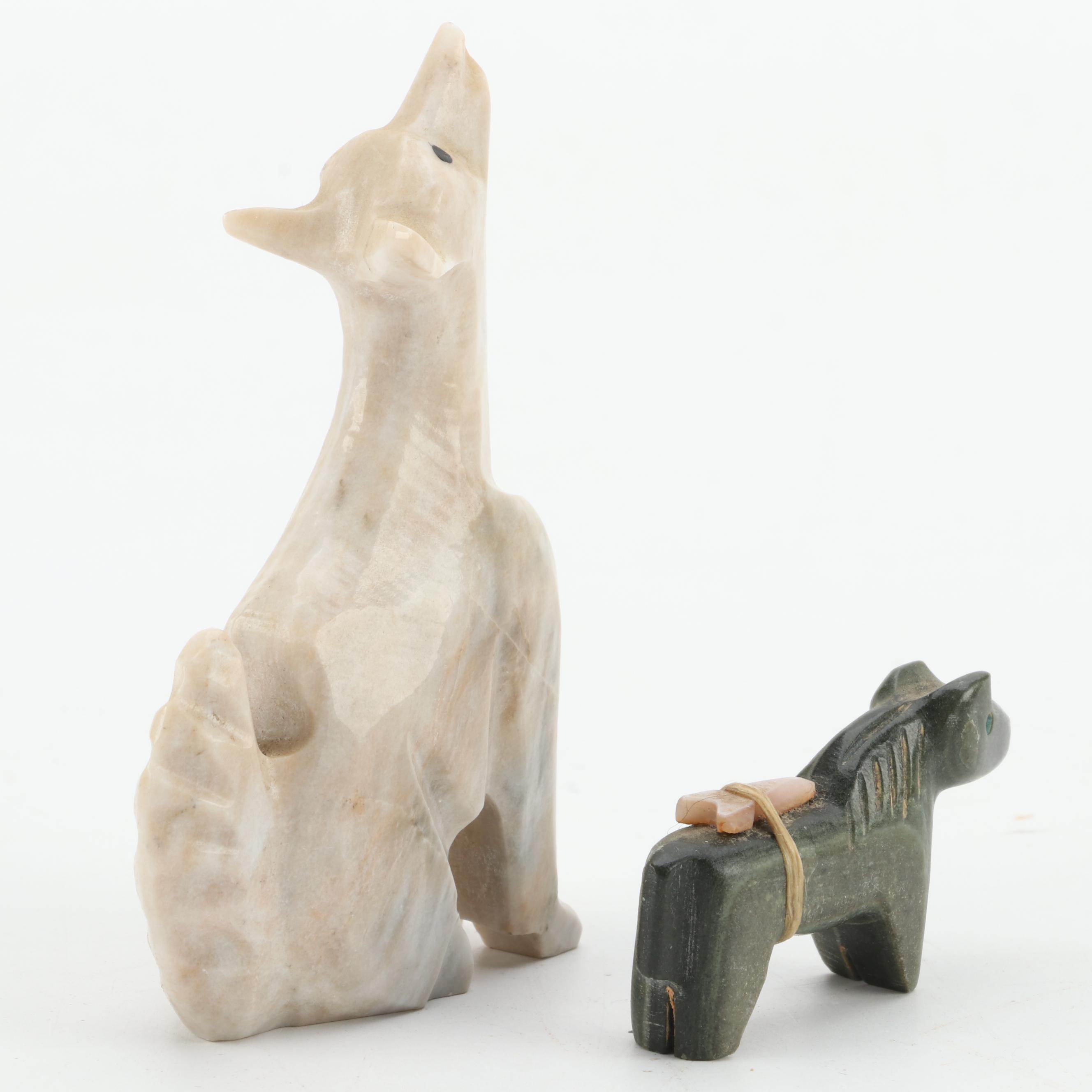 Zuni and Others Hand-Carved Fetish Soapstone, Jasper, Picasso Stone and More