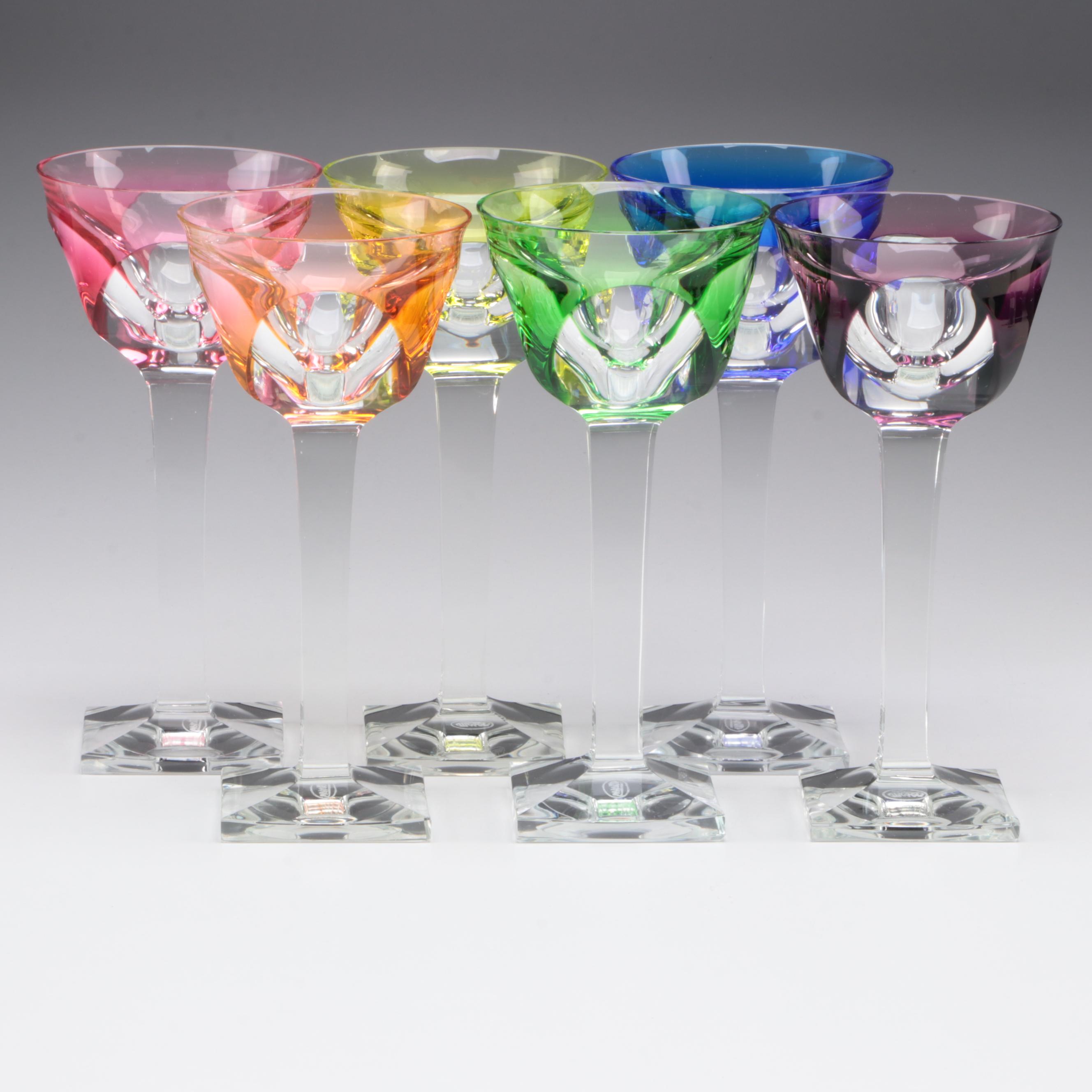 Moser "Bristol" Crystal Hock Wine Glasses