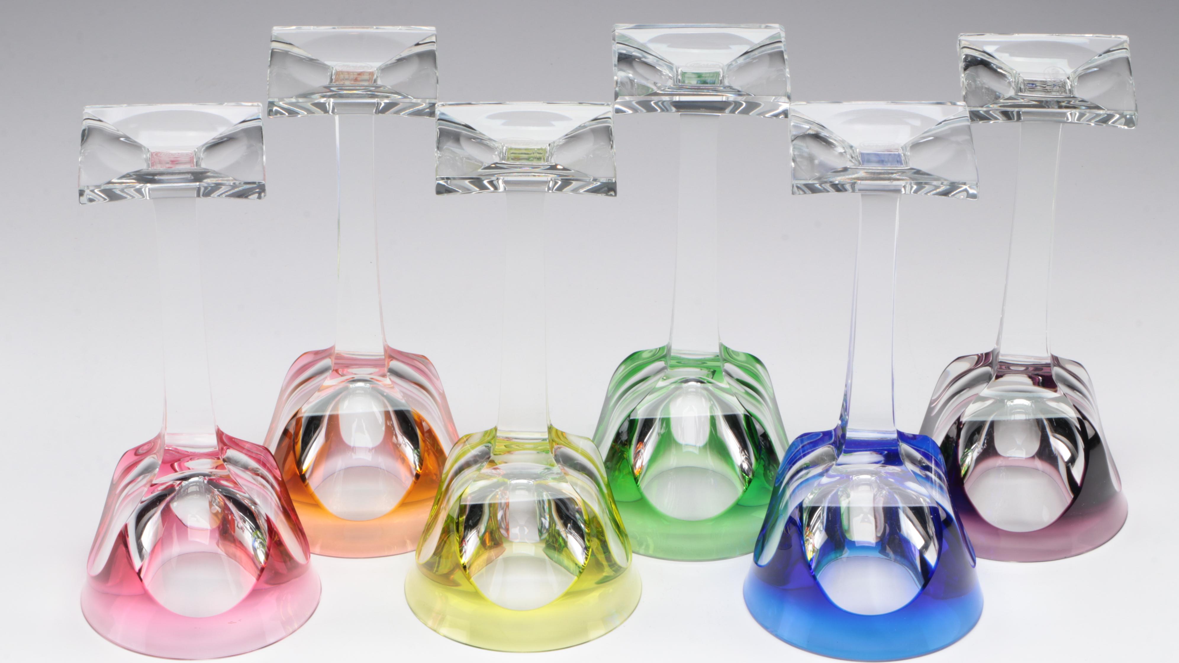 Moser "Bristol" Crystal Hock Wine Glasses