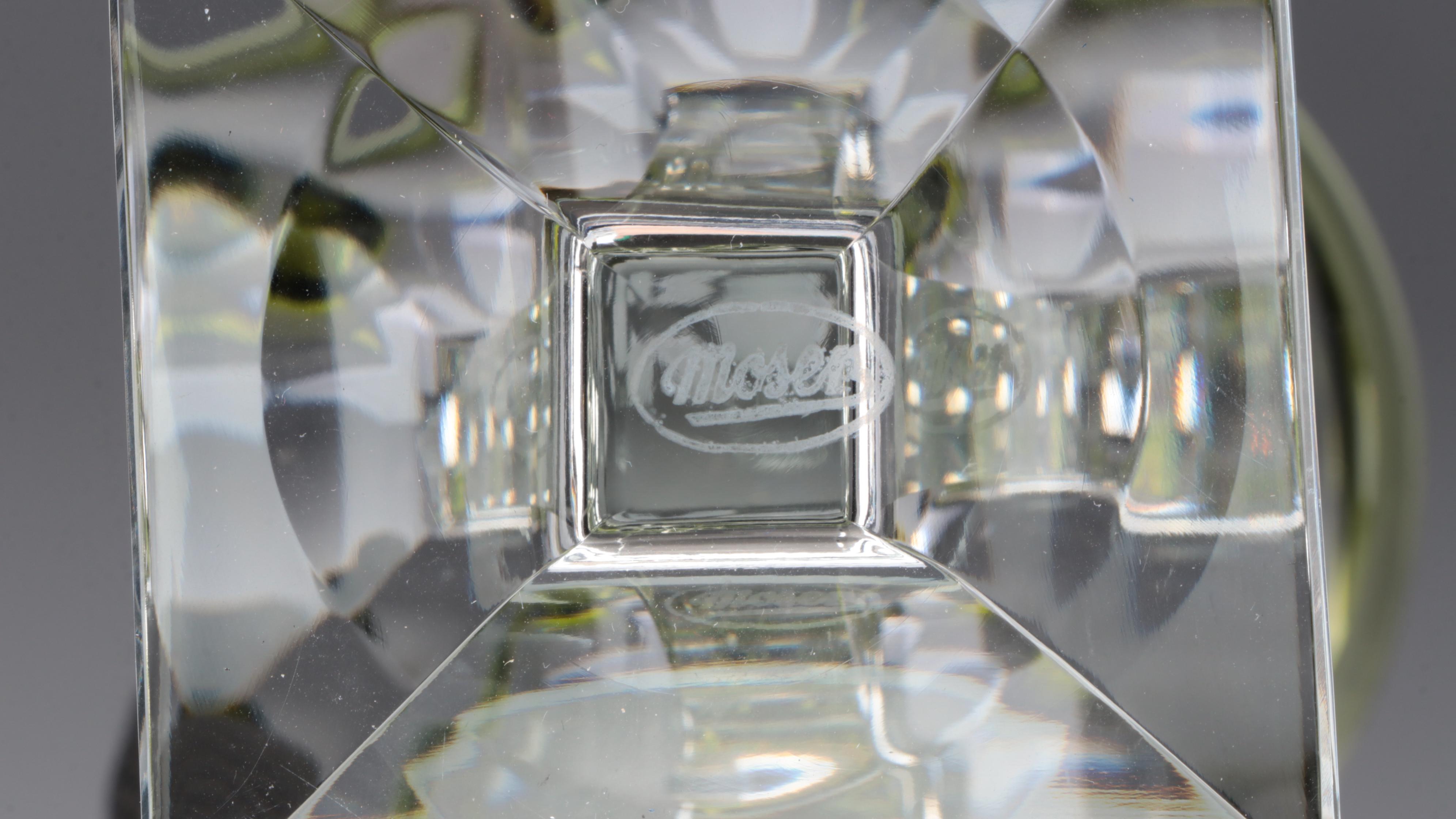 Moser "Bristol" Crystal Hock Wine Glasses