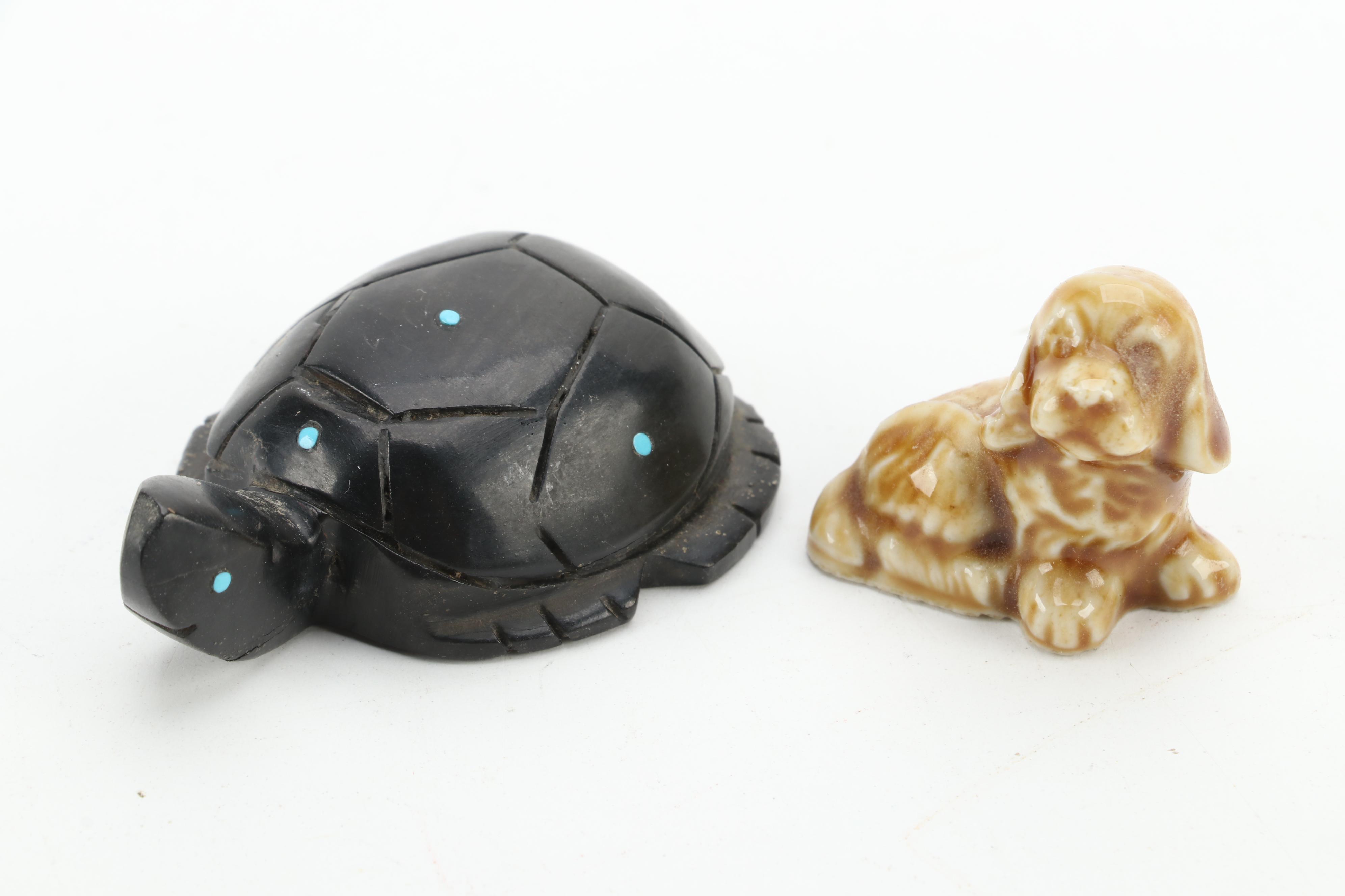 Emery Boone (Zuni) Hand-Carved Turtle Fetish, Stone Animals and Other Figures