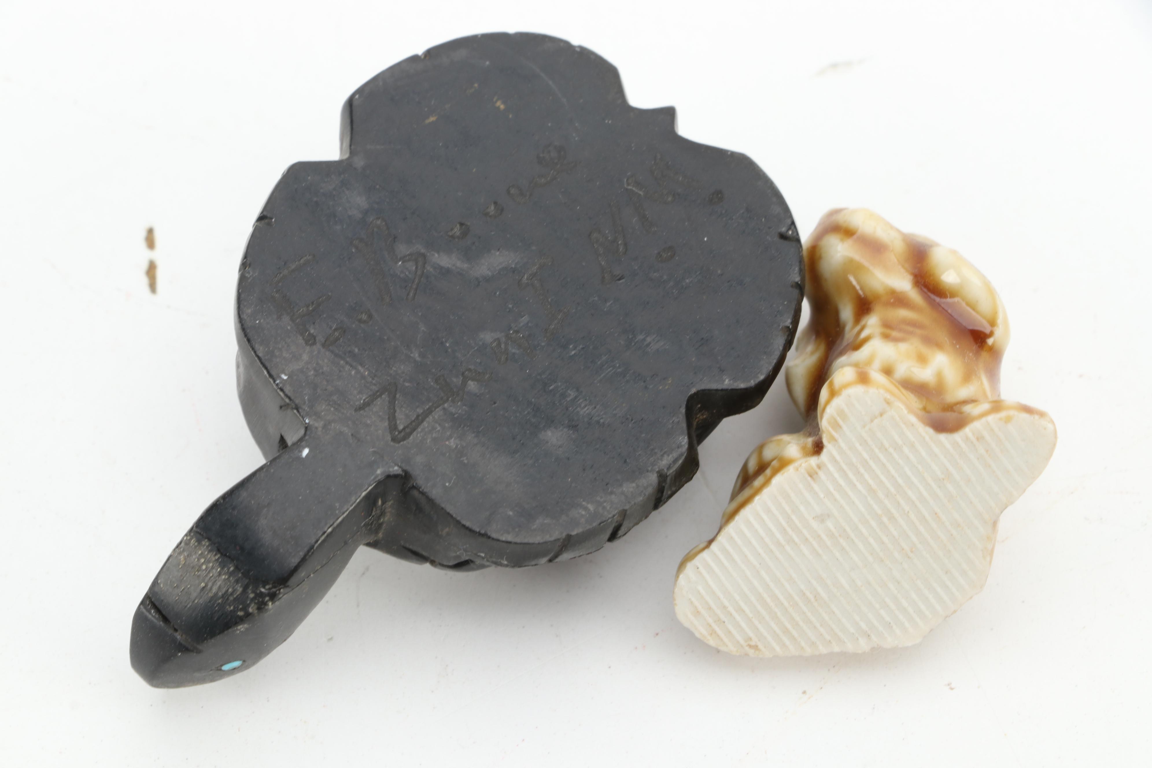 Emery Boone (Zuni) Hand-Carved Turtle Fetish, Stone Animals and Other Figures