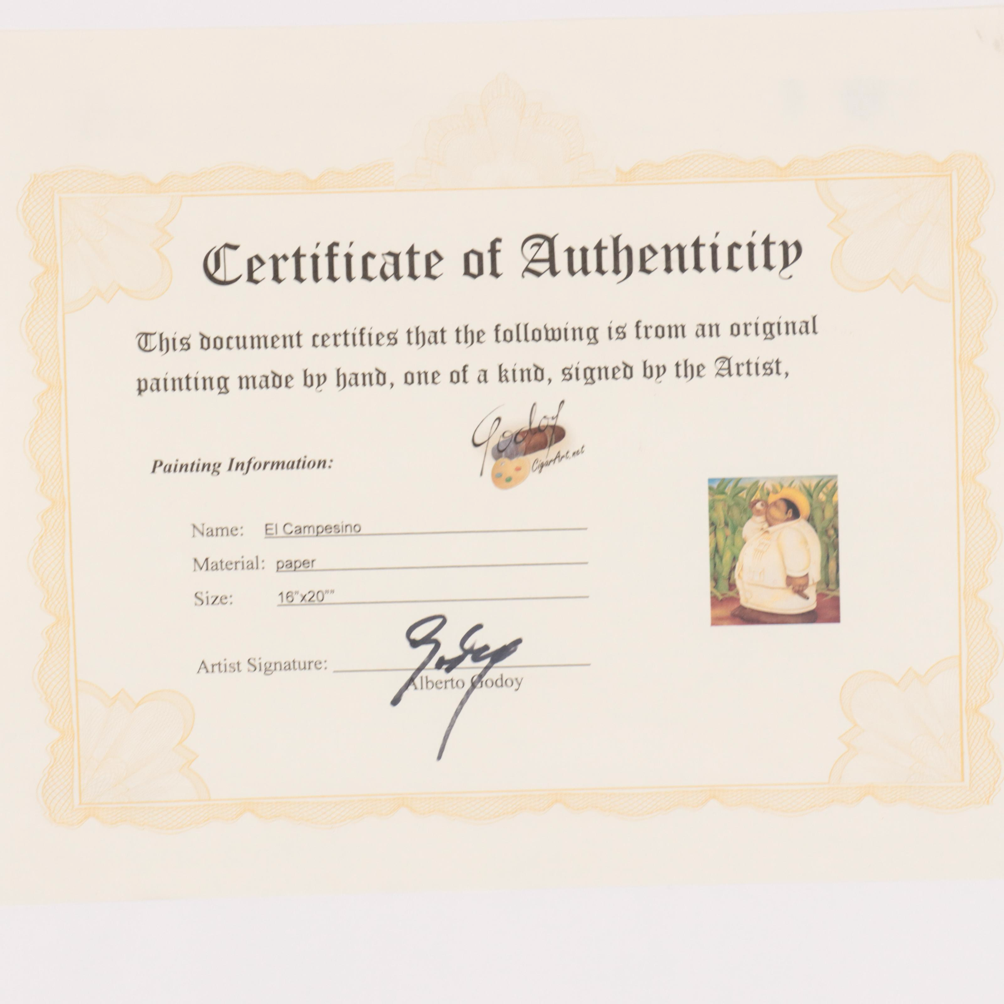 Alberto Godoy Giclée of Man in Field