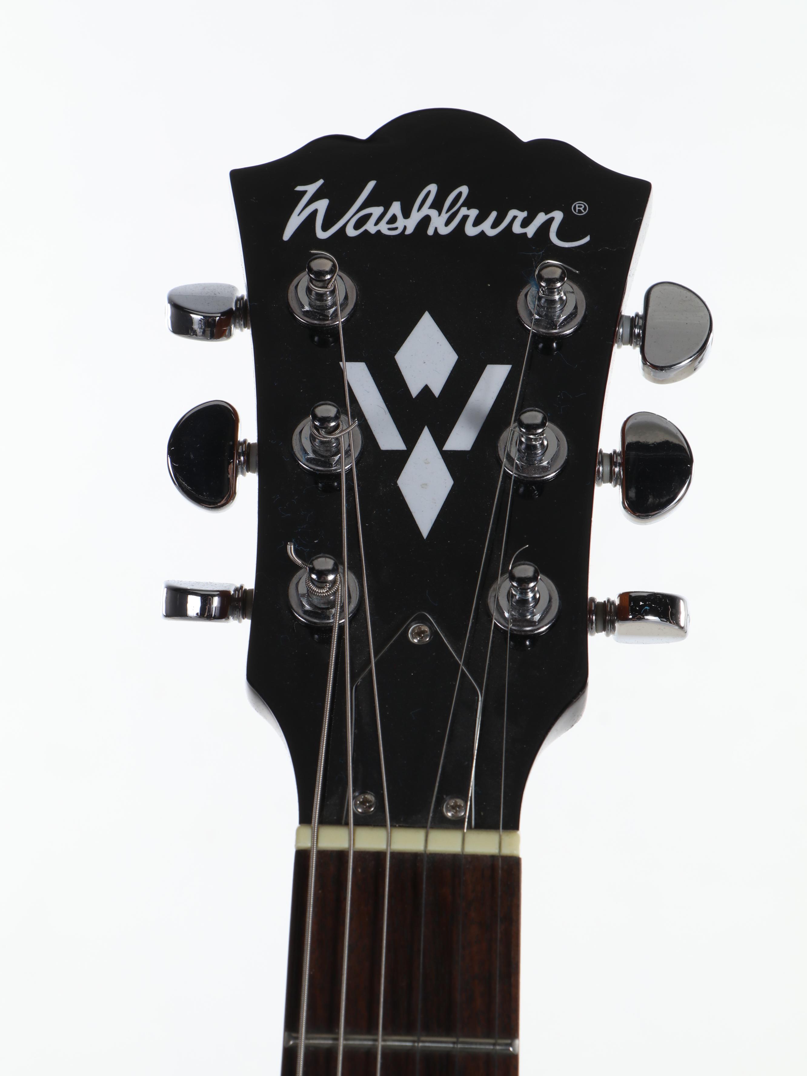 Washburn Hollowbody Electric Guitar With Stand