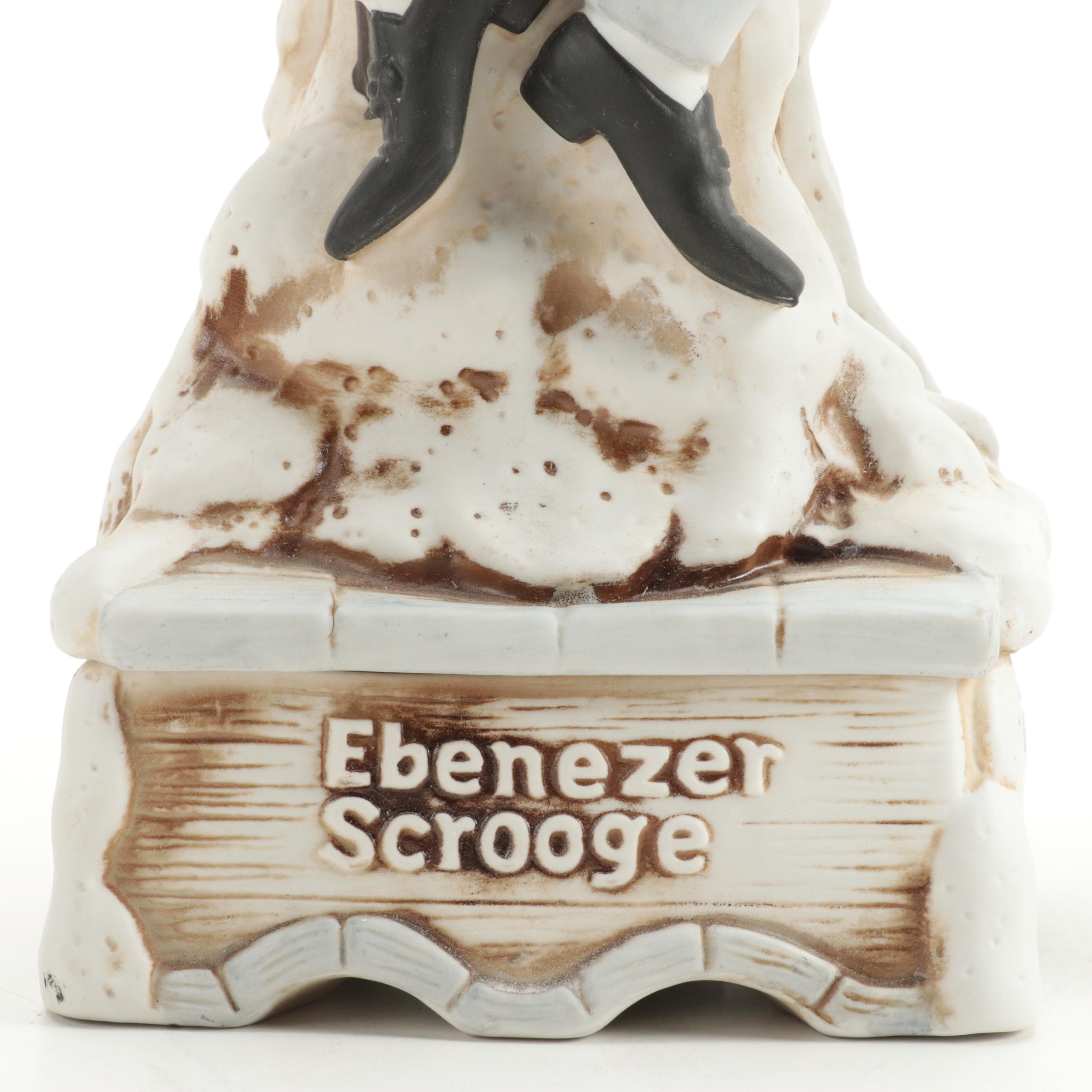 Sky Country Ebenezer Scrooge and Bob Crachit Ceramic Whiskey Decanters