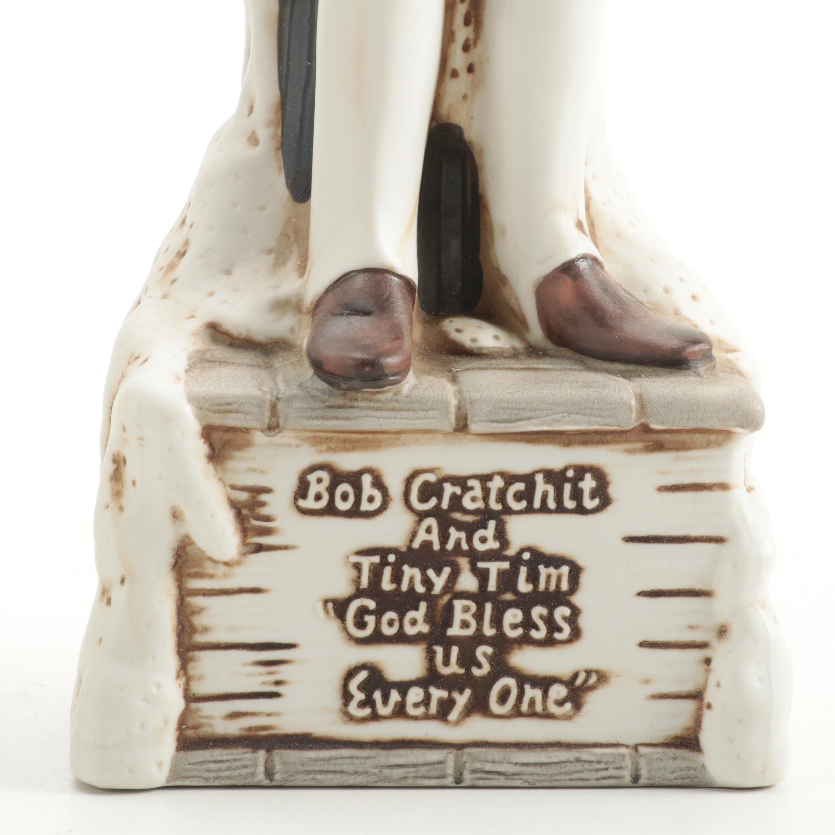 Sky Country Ebenezer Scrooge and Bob Crachit Ceramic Whiskey Decanters