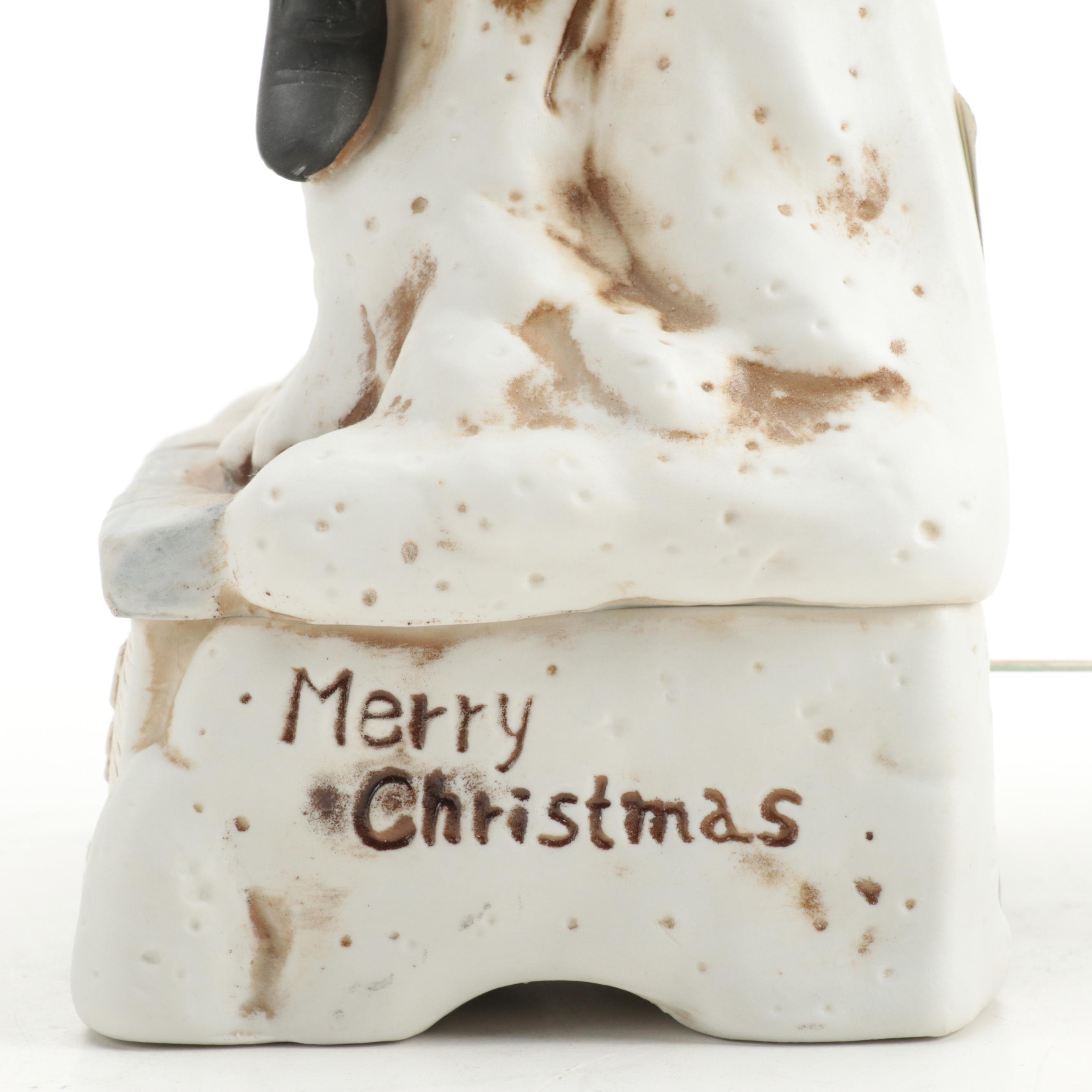 Sky Country Ebenezer Scrooge and Bob Crachit Ceramic Whiskey Decanters