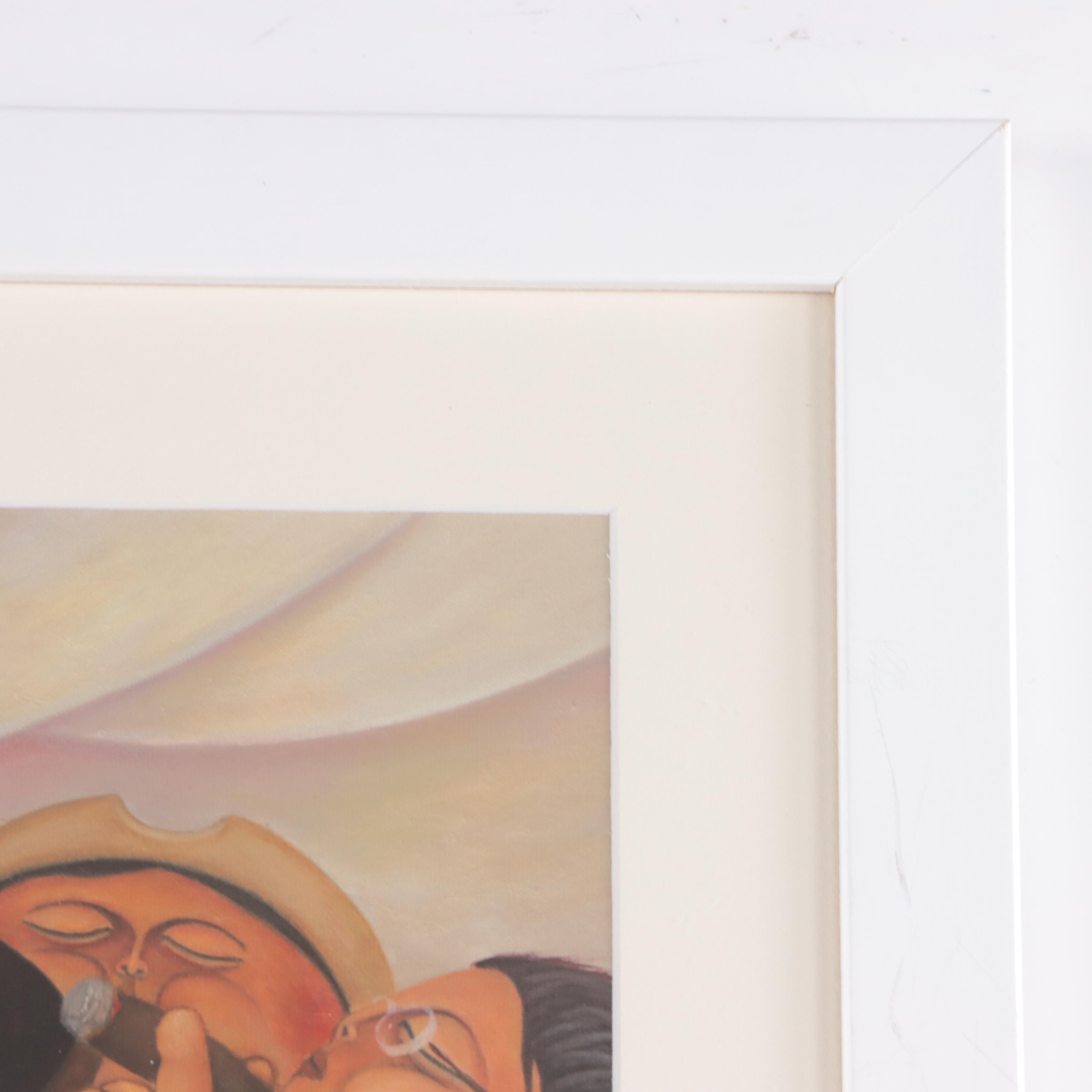 Alberto Godoy Giclée of People Smoking Cigars