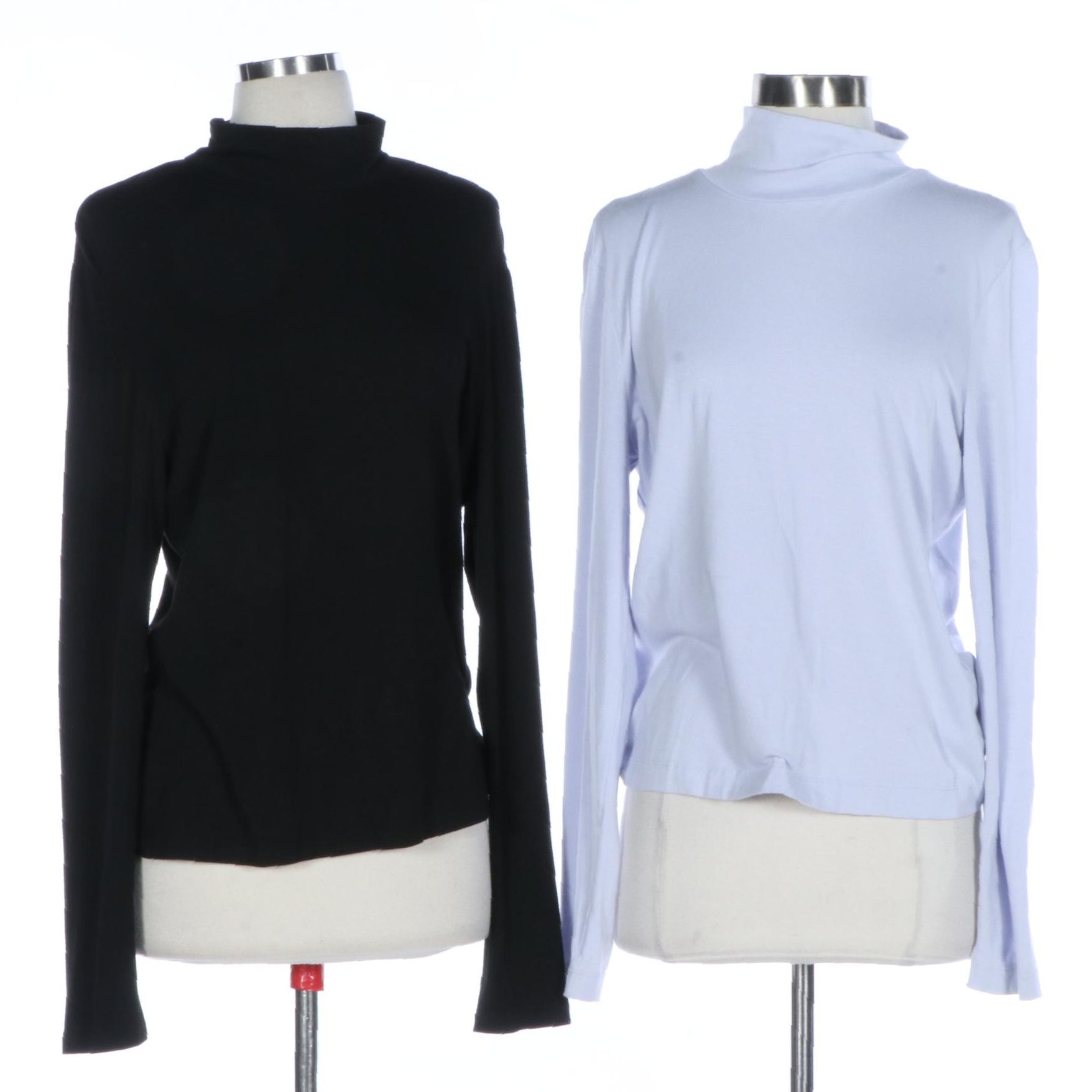 St. John Mock Turtleneck Long Sleeve Tops