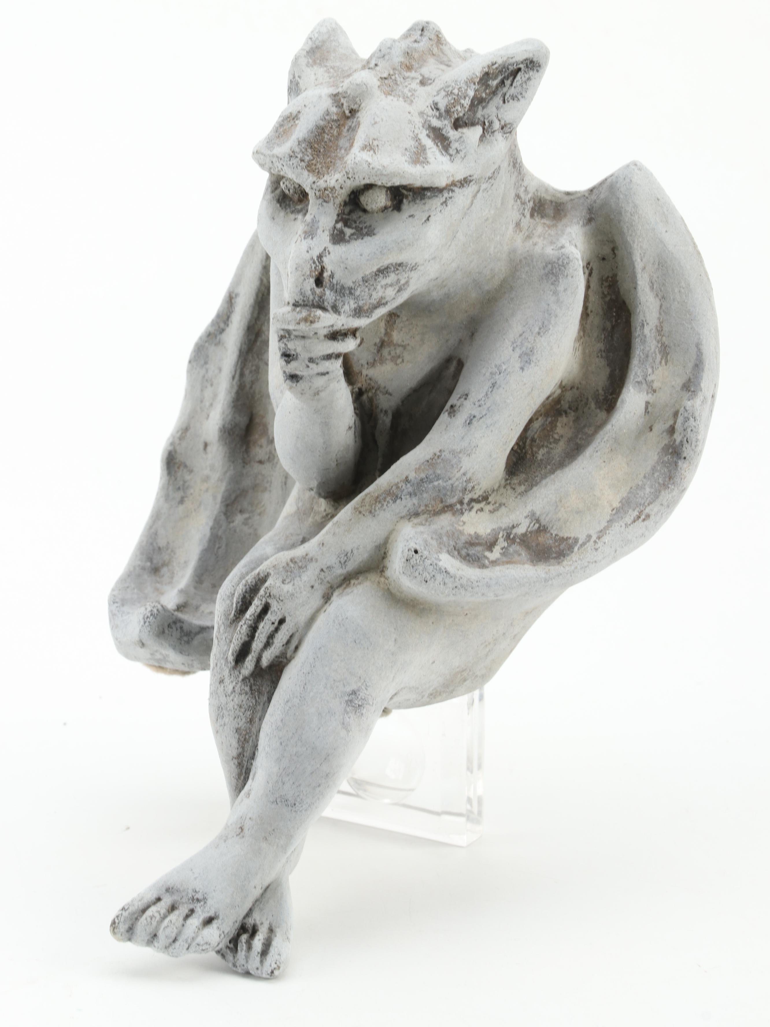 Brass Incense Jar, Bud Vase, "Baby Goyle" Gargoyle and Decorative Cauldrons