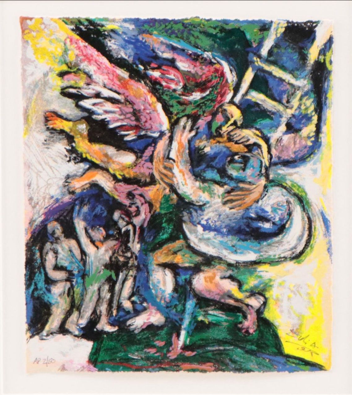 Dubi Arie Serigraph "The Struggle," 1996