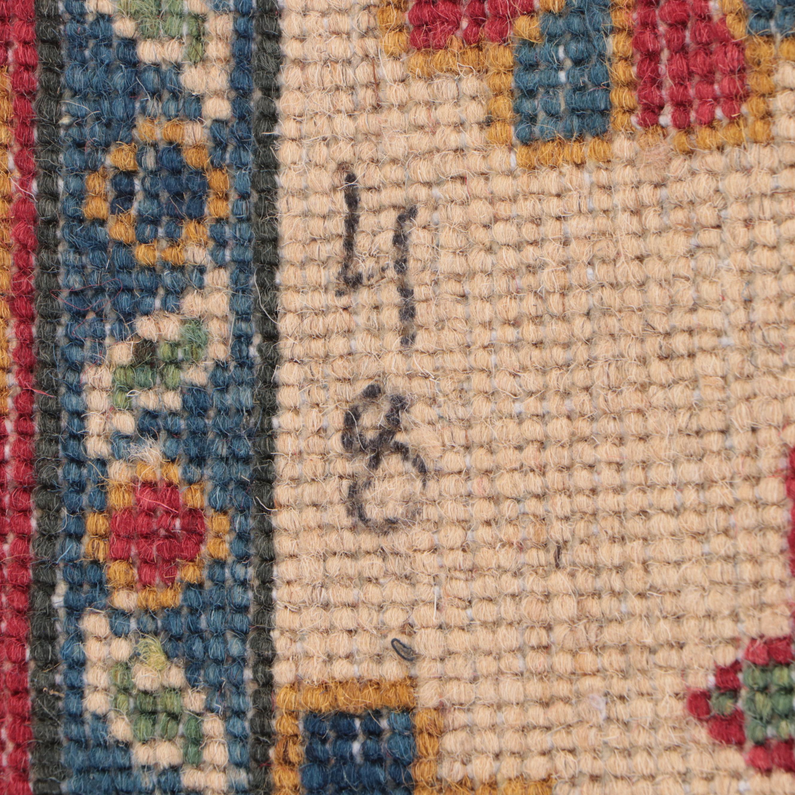 4' x 6'1 Hand-Knotted Pakistani Kazak-Style Area Rug