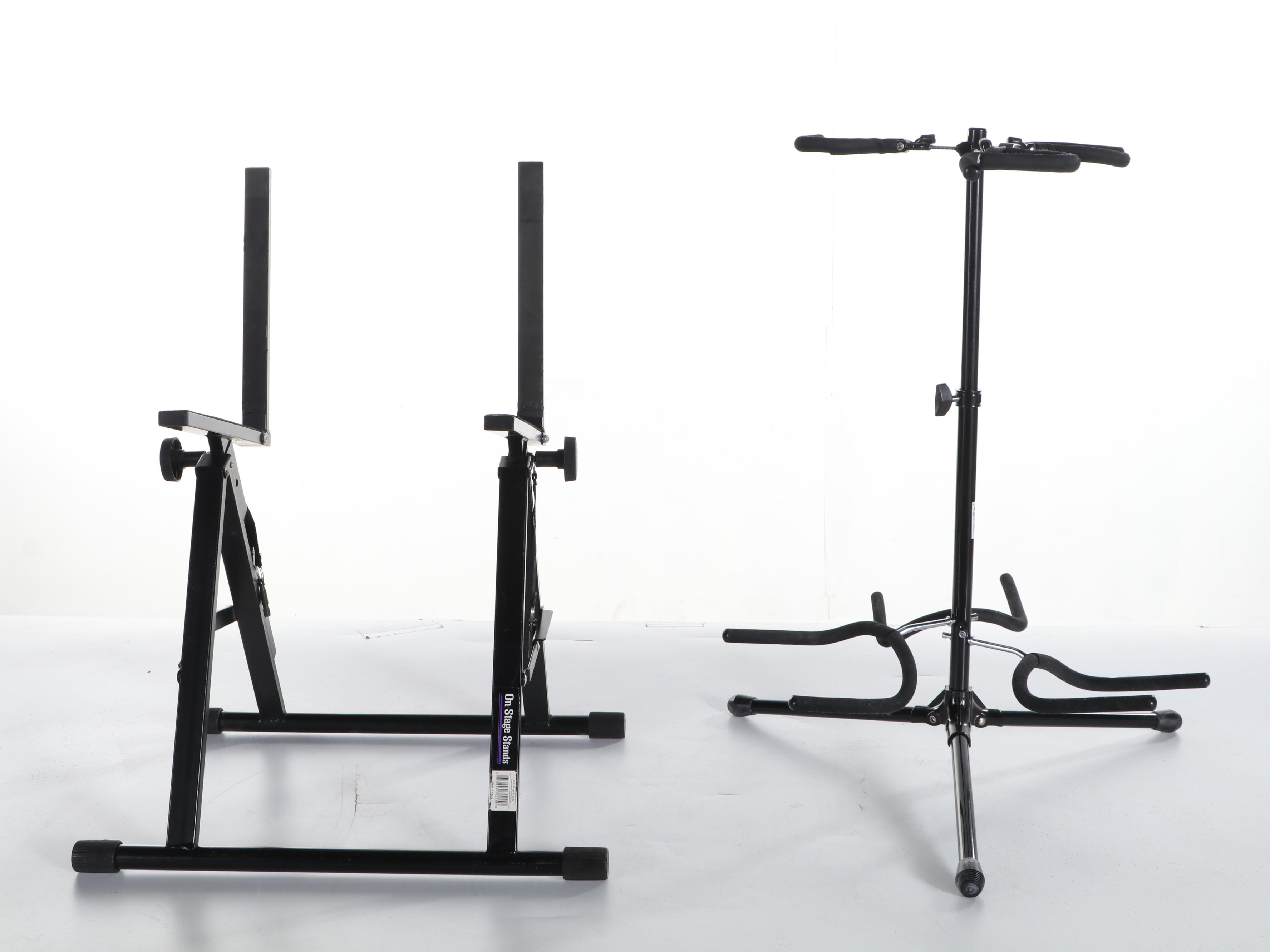 On Stage Stands Folding Amp and Guitar Stands with Groove Pak Stand