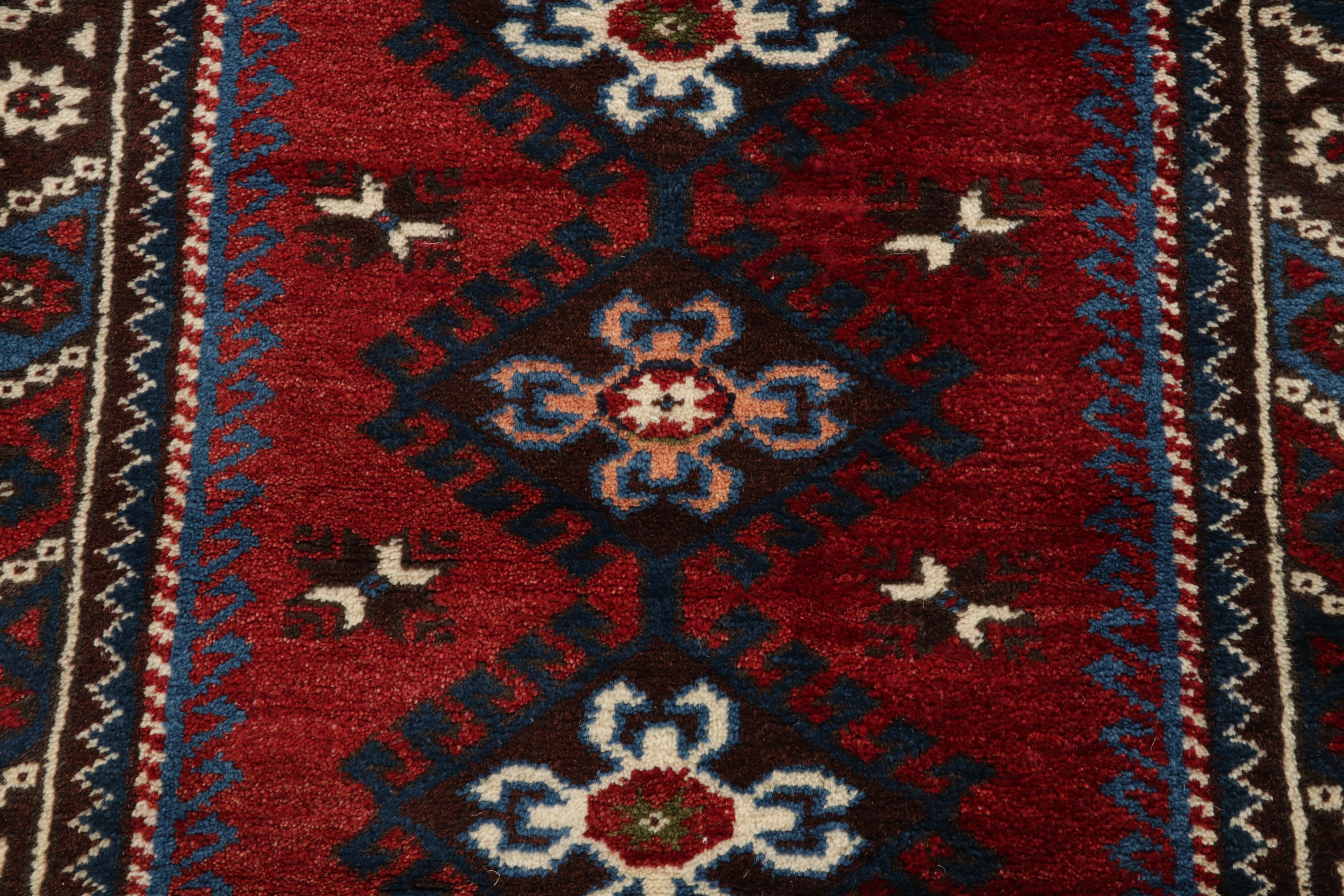 2'8 x 4'8 Hand-Knotted Turkish Kurdish Village Accent Rug, 1990s