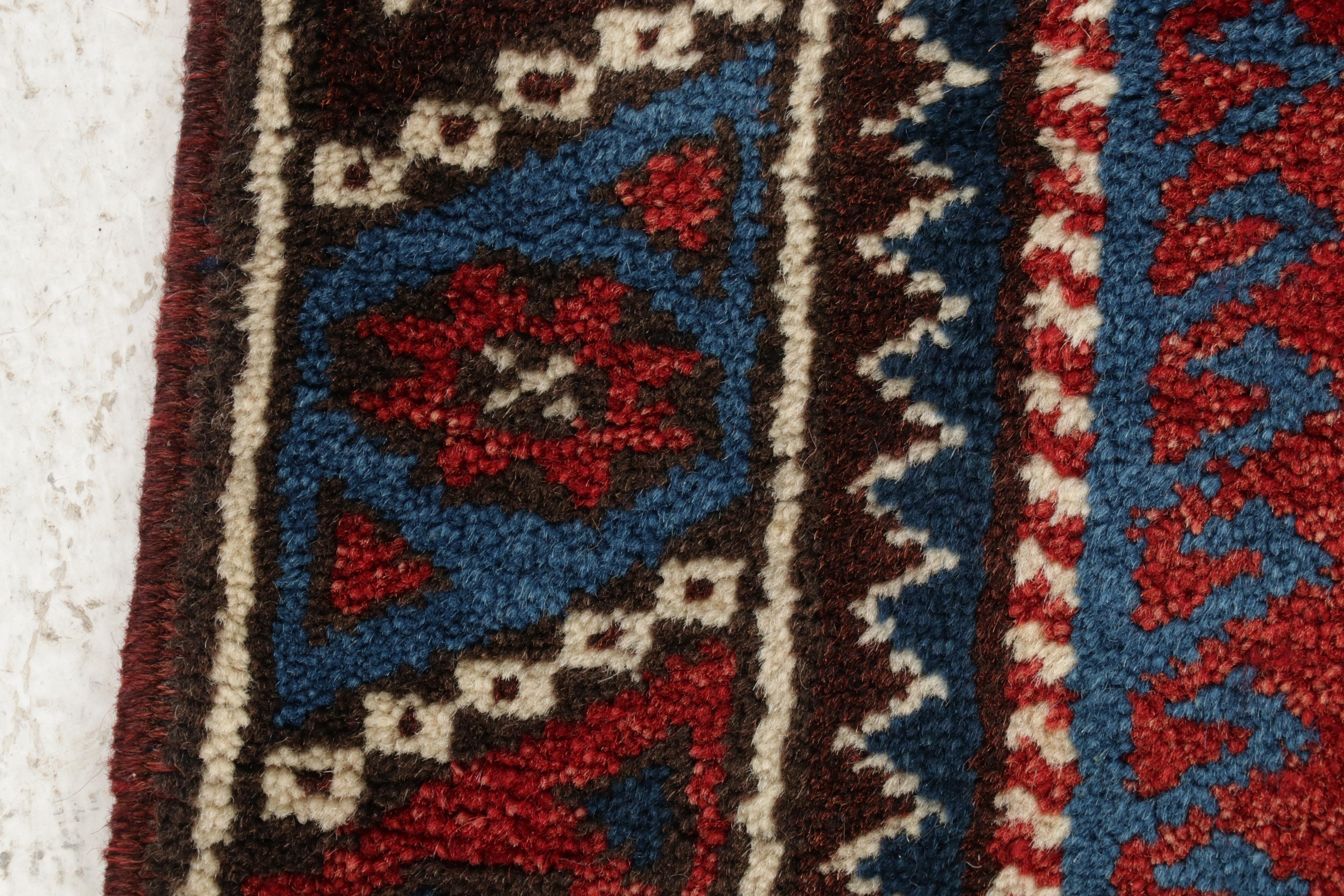 2'8 x 4'8 Hand-Knotted Turkish Kurdish Village Accent Rug, 1990s