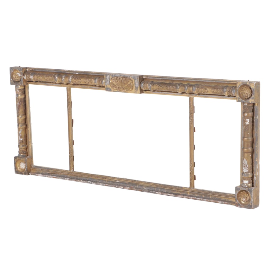 American Classical Giltwood and Composition Overmantel Mirror Frame, Mid-19th C.