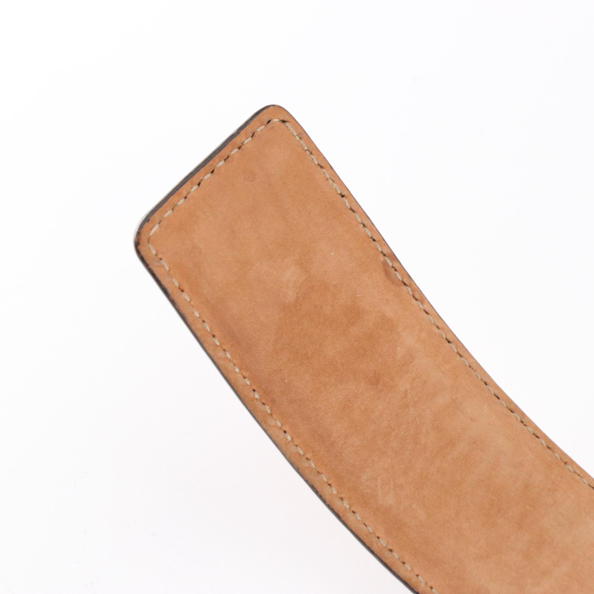 Gucci Web Canvas and Leather Belt