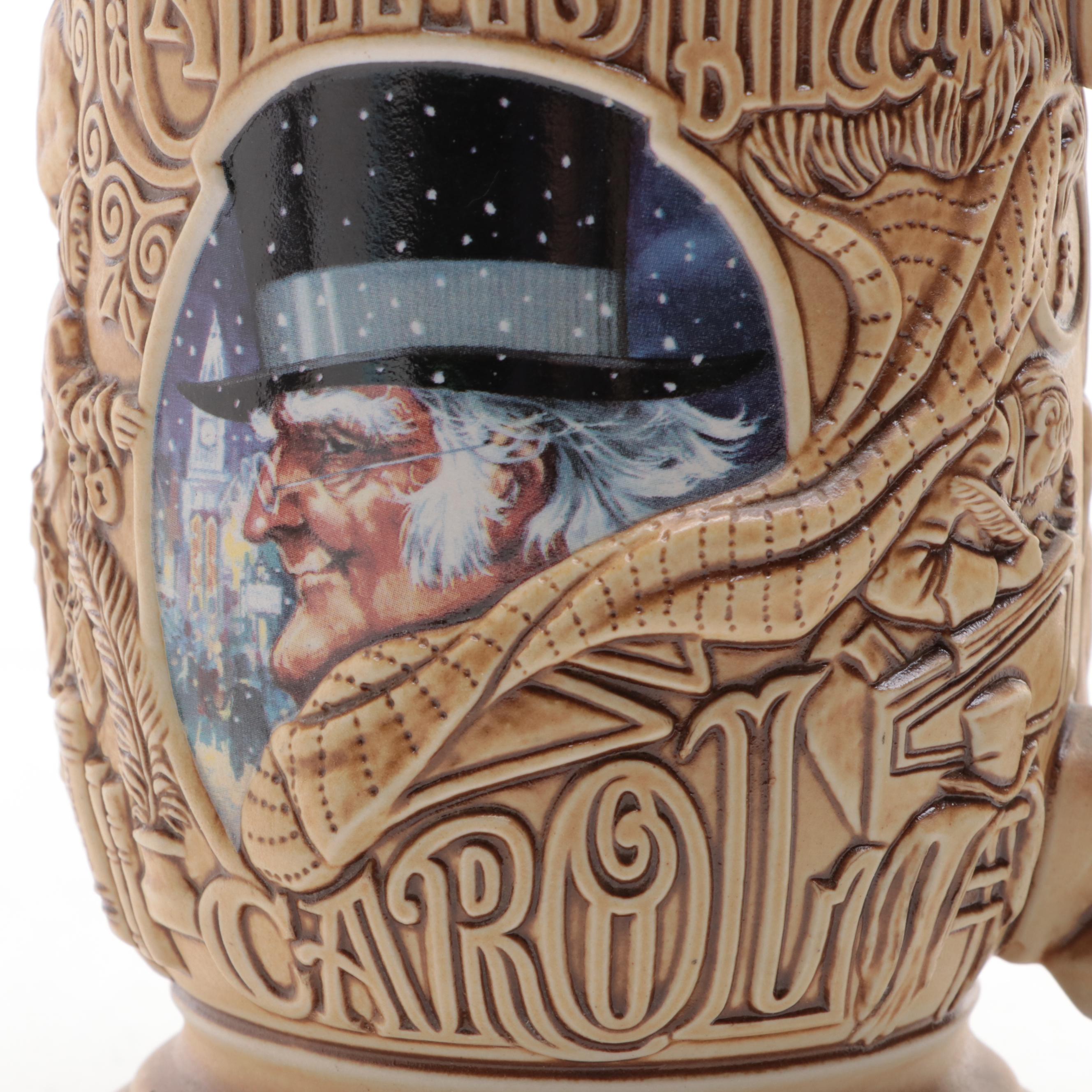 "A Christmas Carol" Ski Country Bourbon Decanters and Avon Beer Stein
