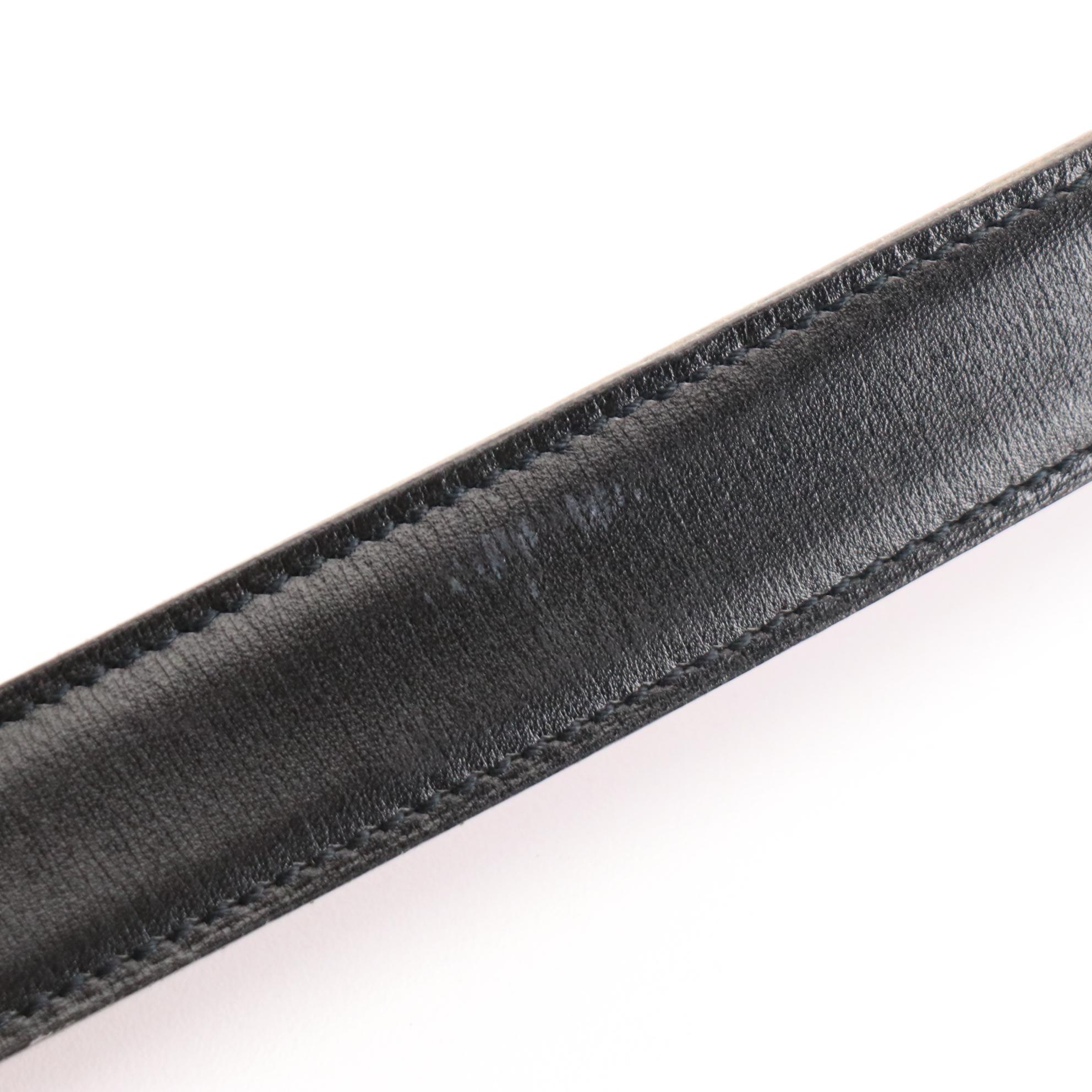 Hermès Mini Constance Reversible Belt in Clemence and Gulliver Leather