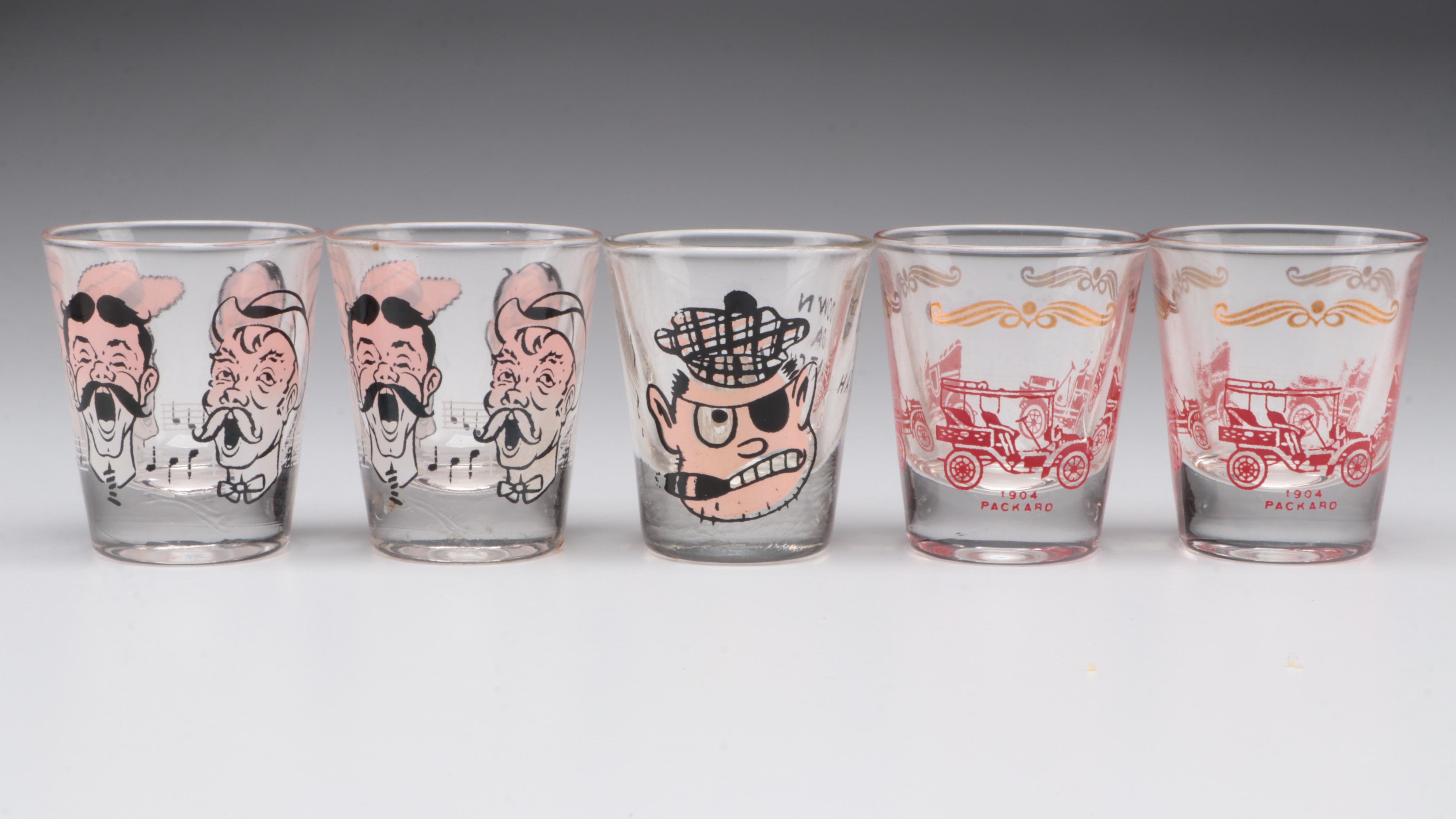 Barware Including Shot Glasses, Wine Stopper and Pour Spout