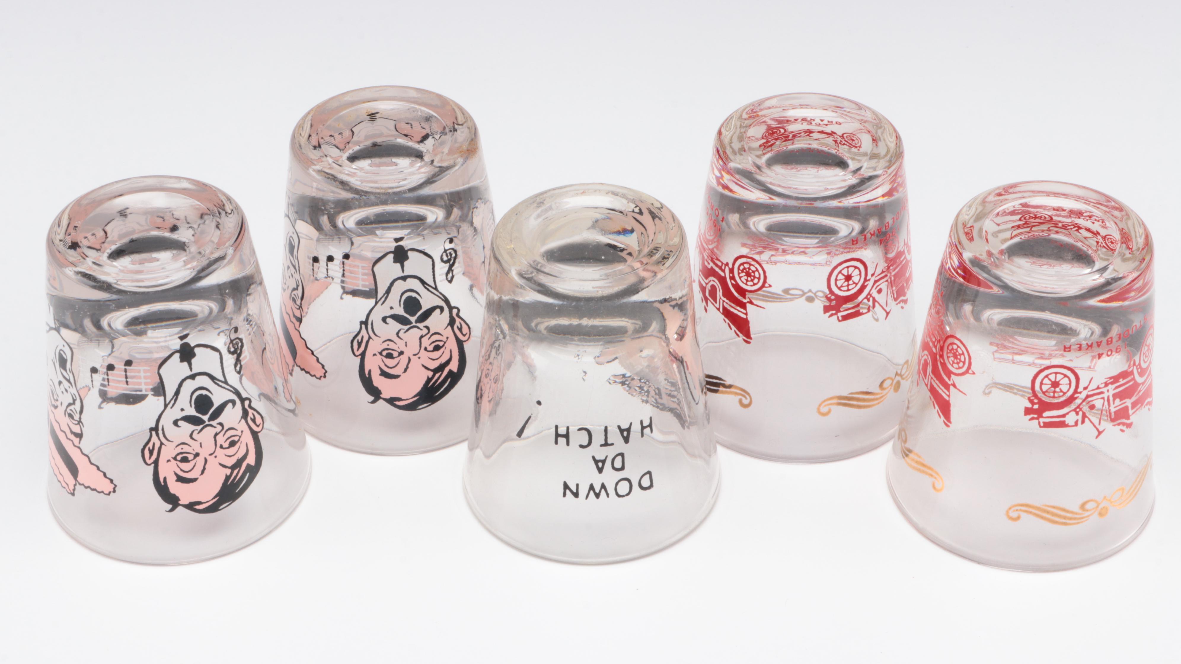 Barware Including Shot Glasses, Wine Stopper and Pour Spout