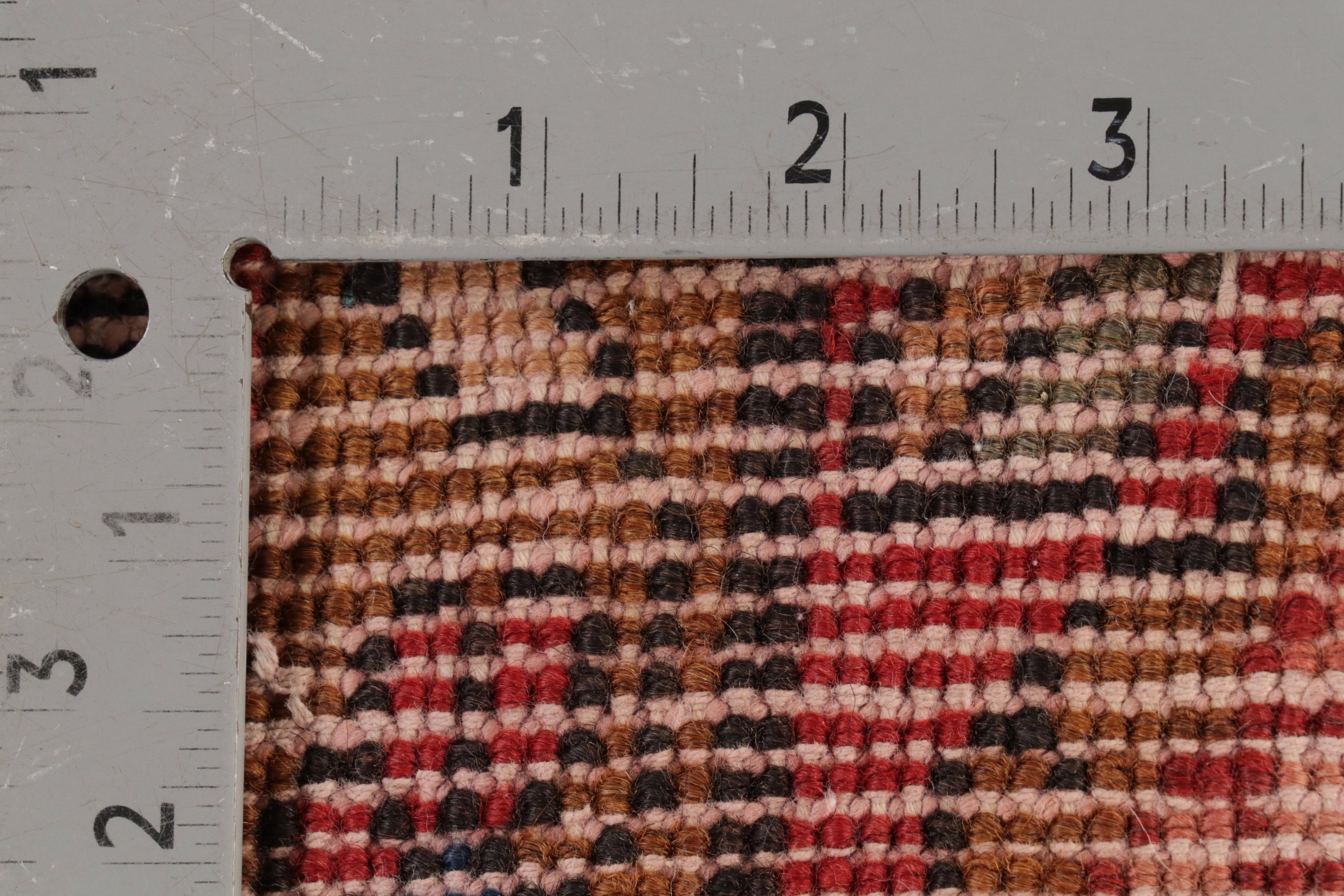 3'8 x 7'4 Hand-Knotted Persian Veramin Area Rug With Herati Motif, 1970s