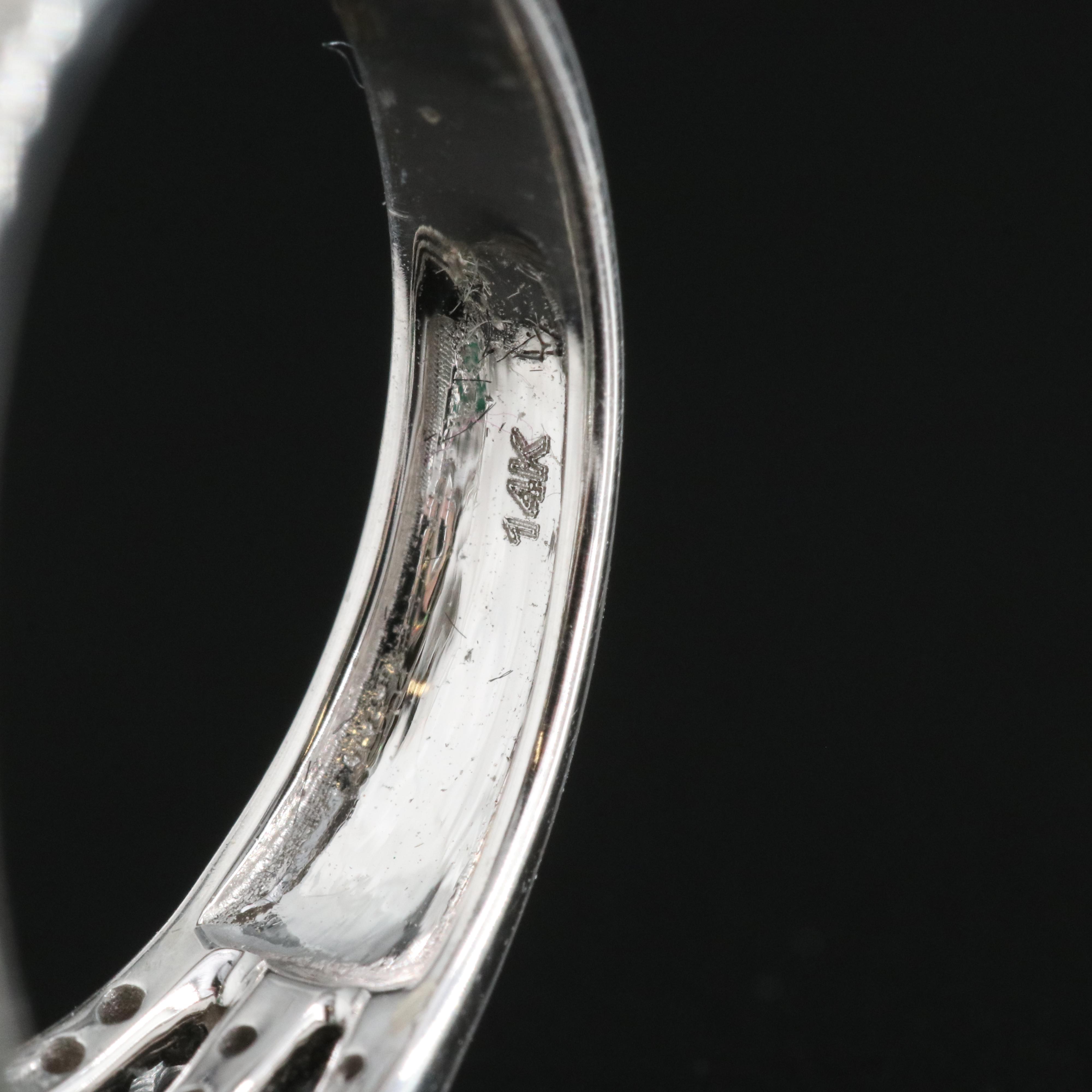 14K 1.79 CT Emerald and Diamond Ring