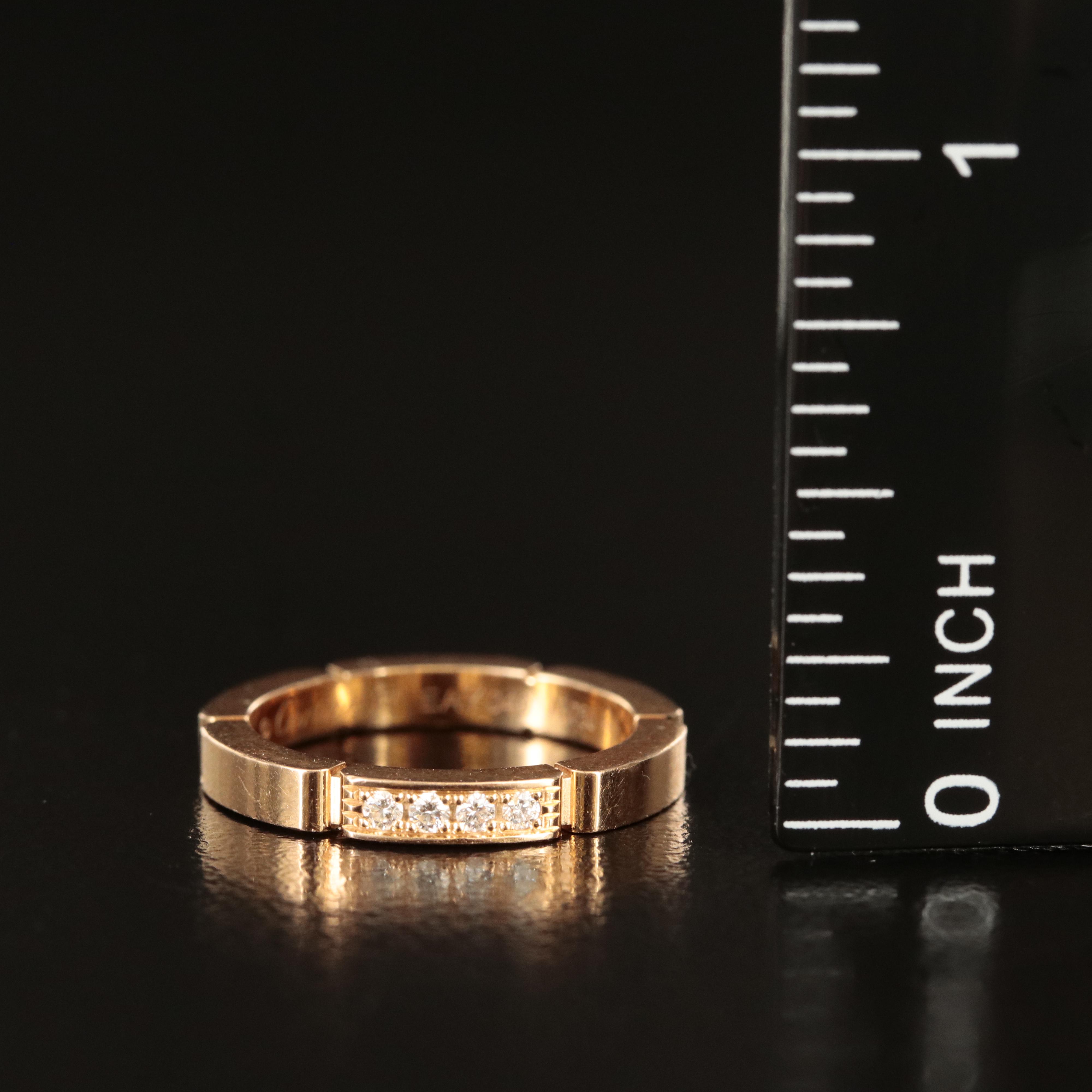 Cartier "Maillon Panthère" 18K Rose Gold 0.06 CTW Diamond Ring