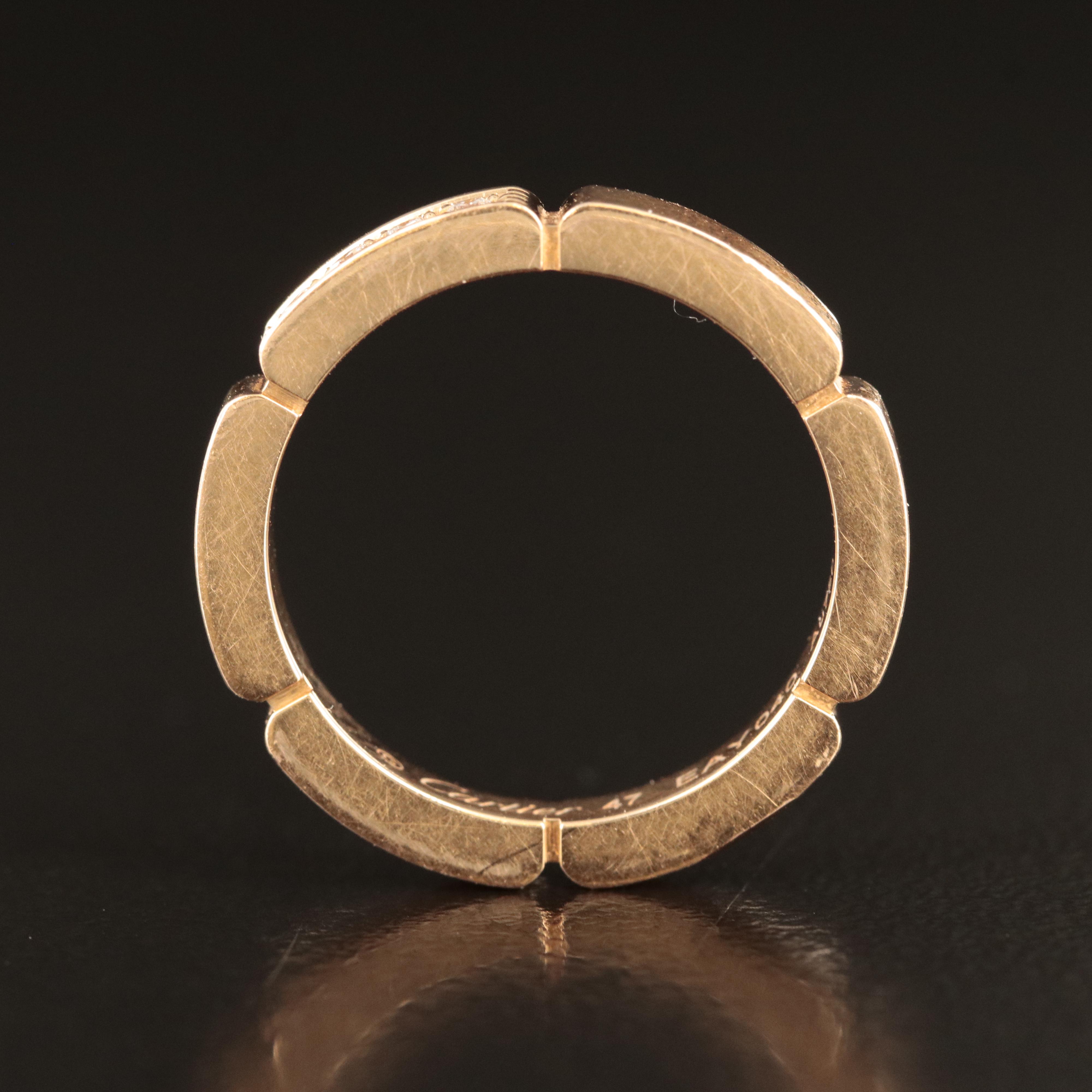 Cartier "Maillon Panthère" 18K Rose Gold 0.06 CTW Diamond Ring