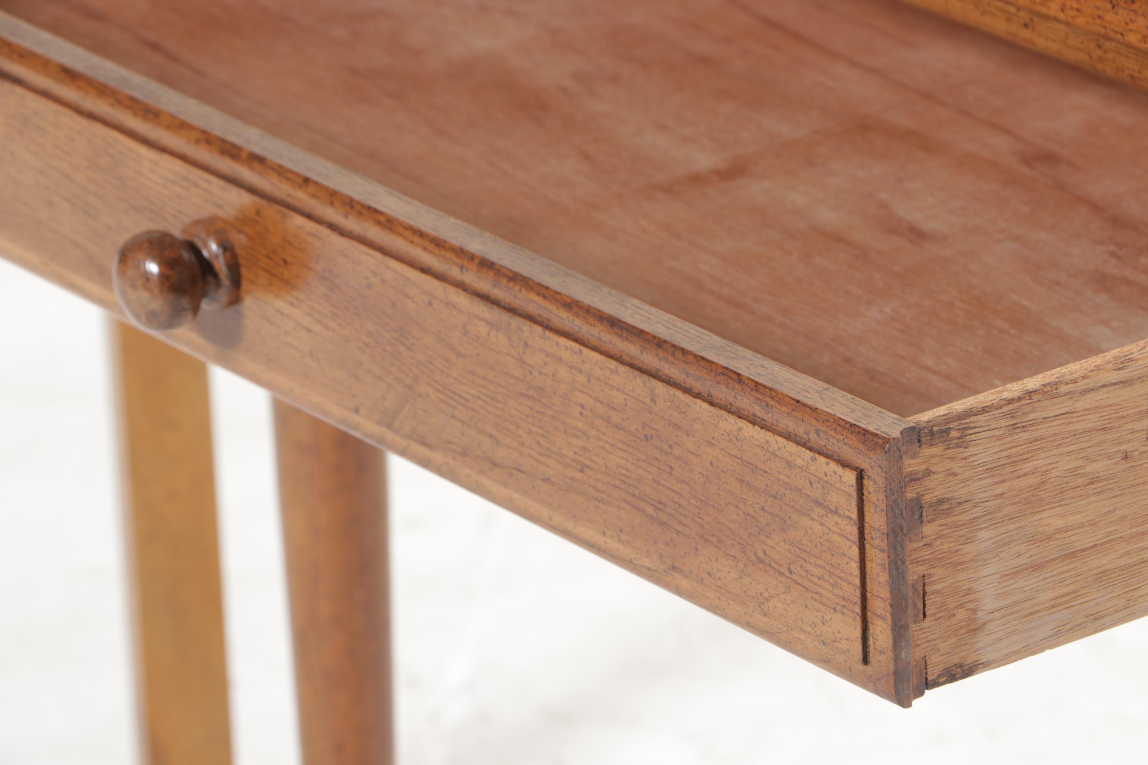 Dixie Furniture Oak Single-Drawer Corner Desk, Late 20th Century
