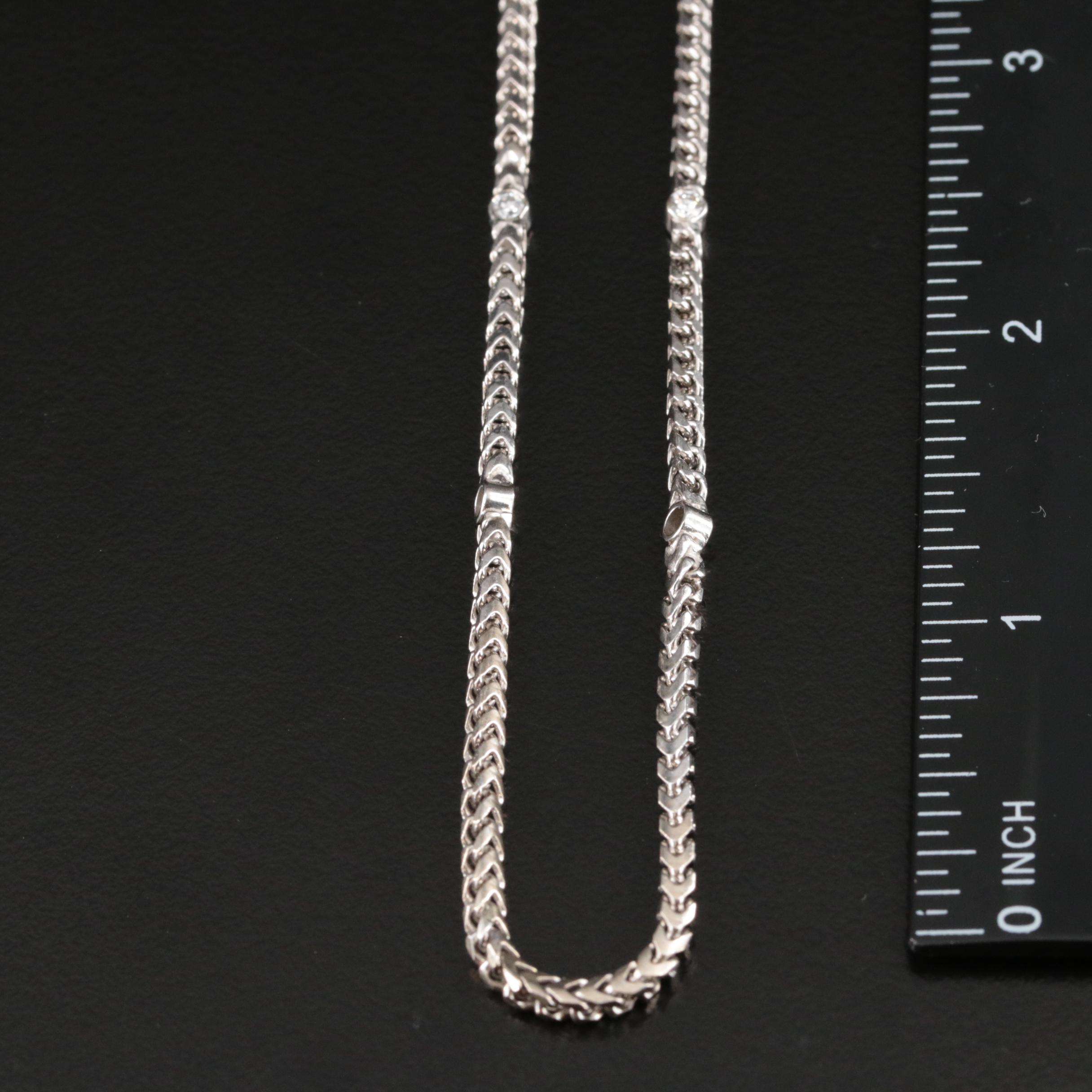 Italian 14K 0.36 CTW Diamond Station Necklace