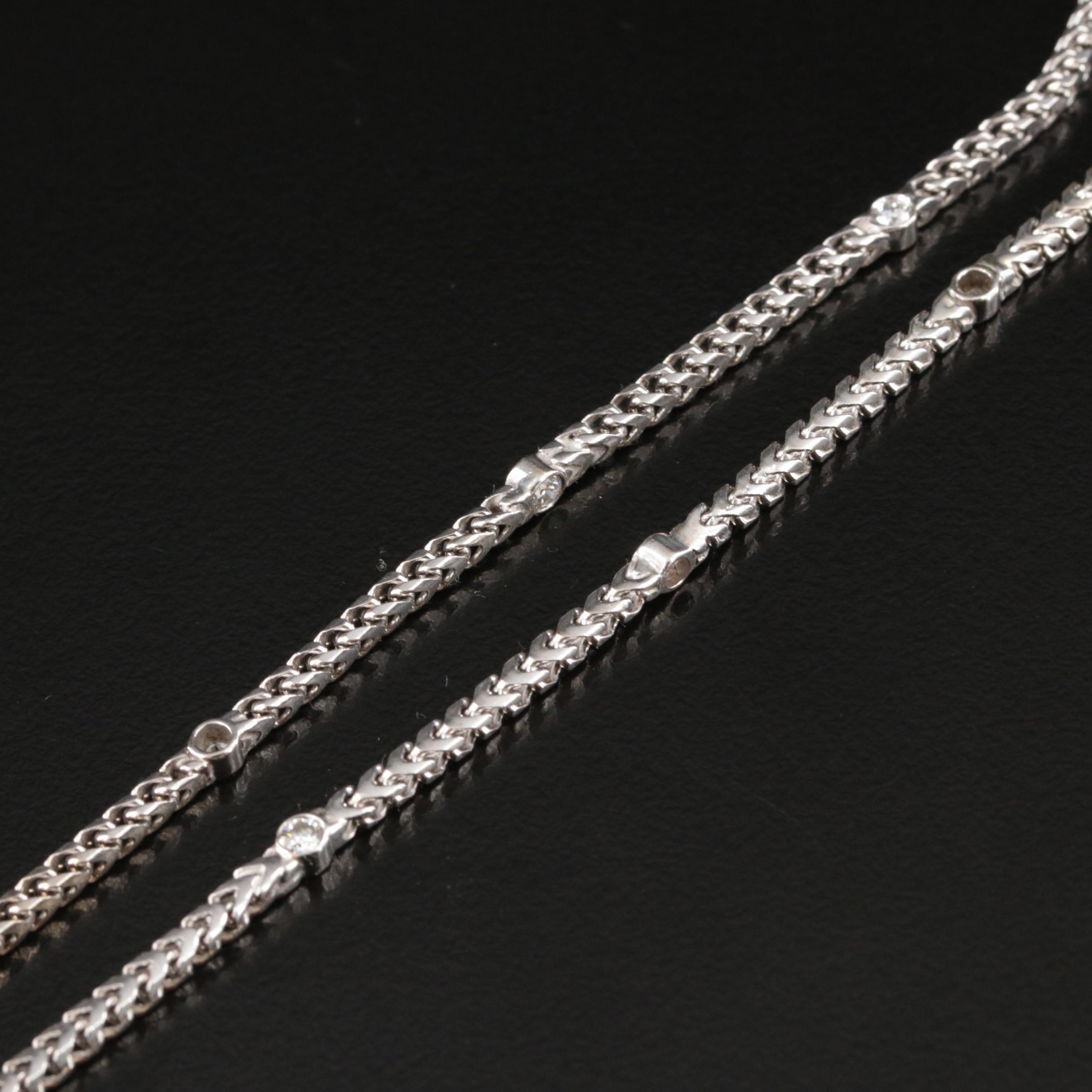 Italian 14K 0.36 CTW Diamond Station Necklace