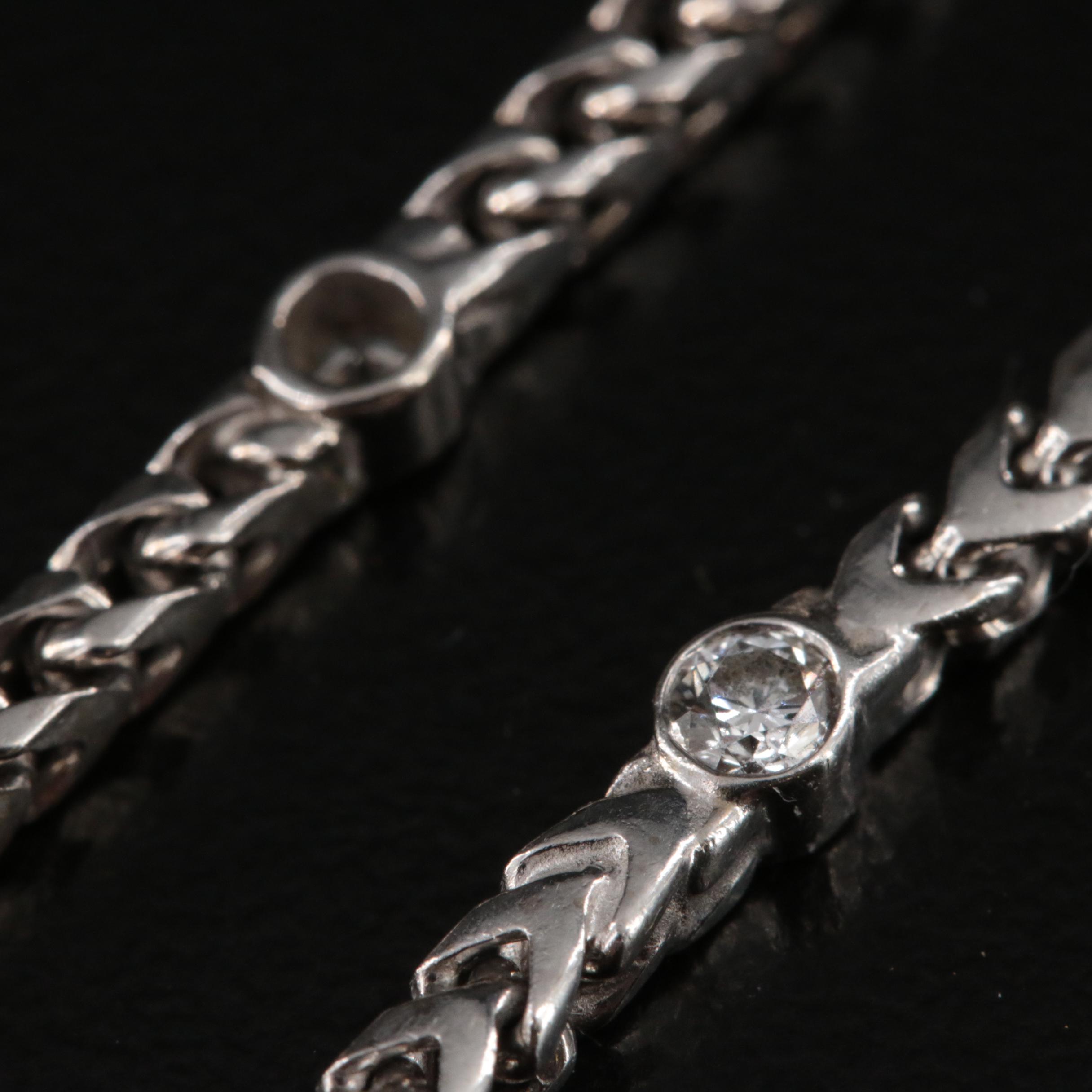 Italian 14K 0.36 CTW Diamond Station Necklace