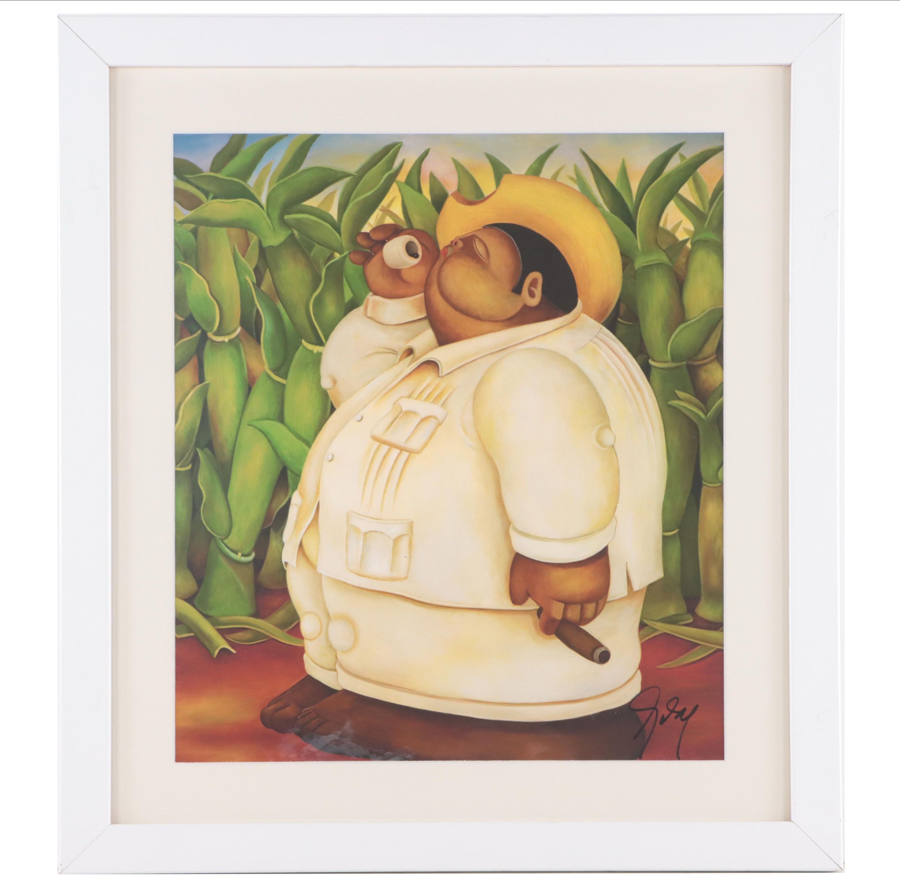 Alberto Godoy Giclée of Man in Field