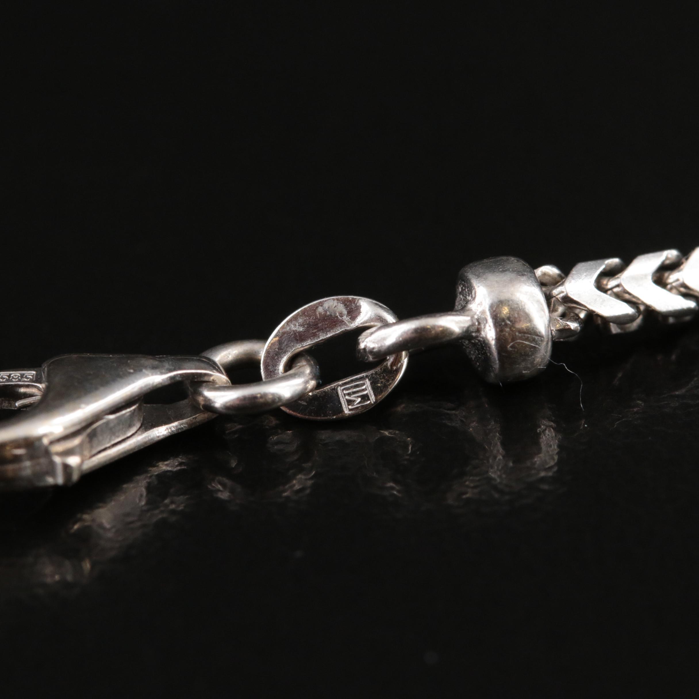 Italian 14K 0.36 CTW Diamond Station Necklace