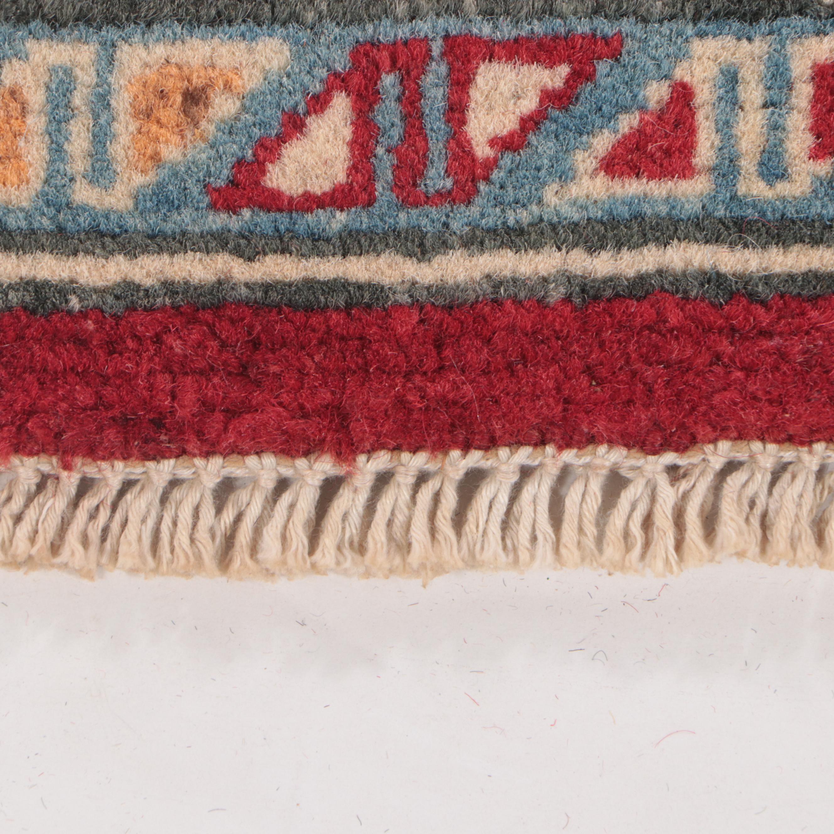 3'11 x 6'2 Hand-Knotted Pakistani Kazak-Style Area Rug