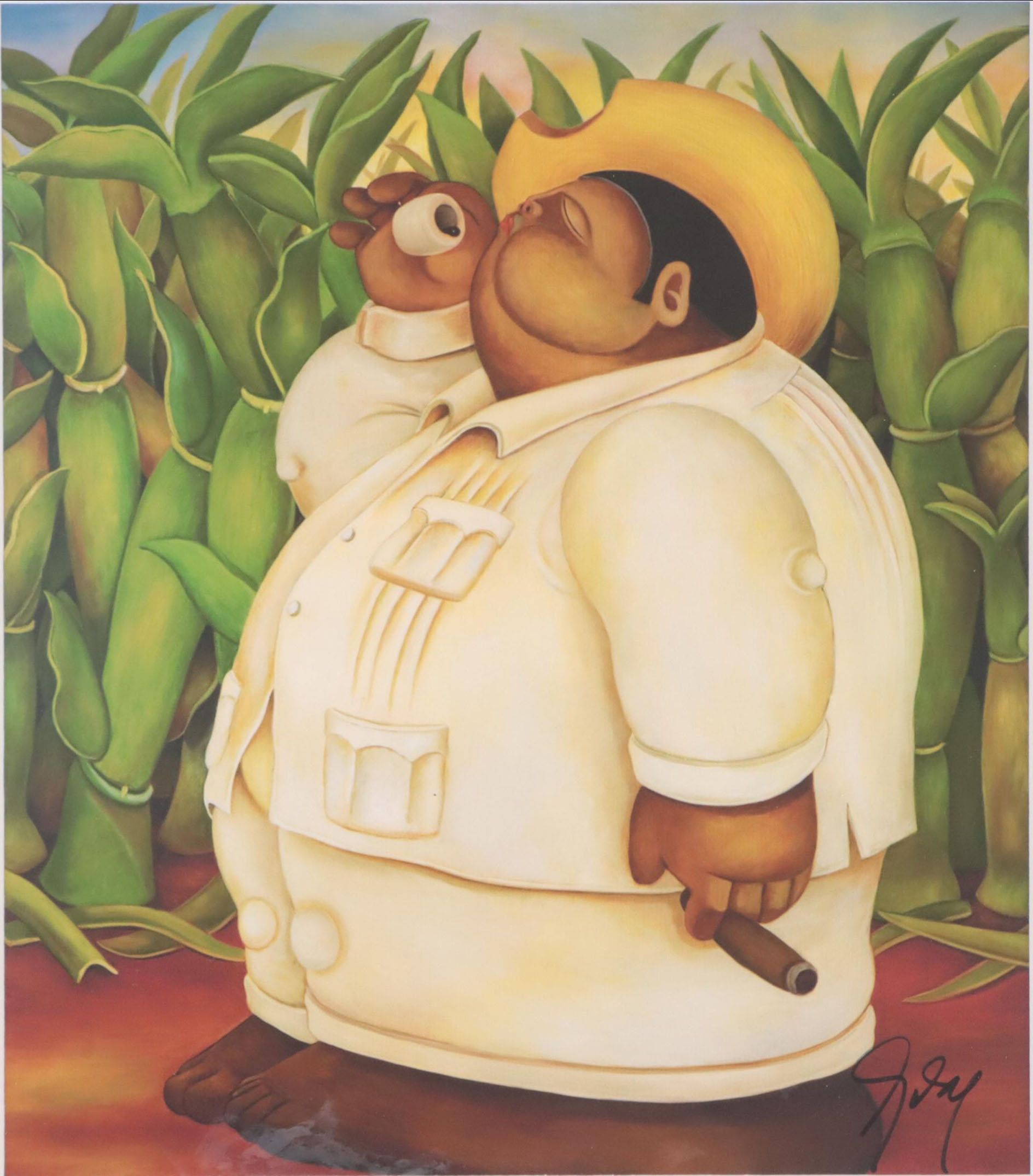 Alberto Godoy Giclée of Man in Field