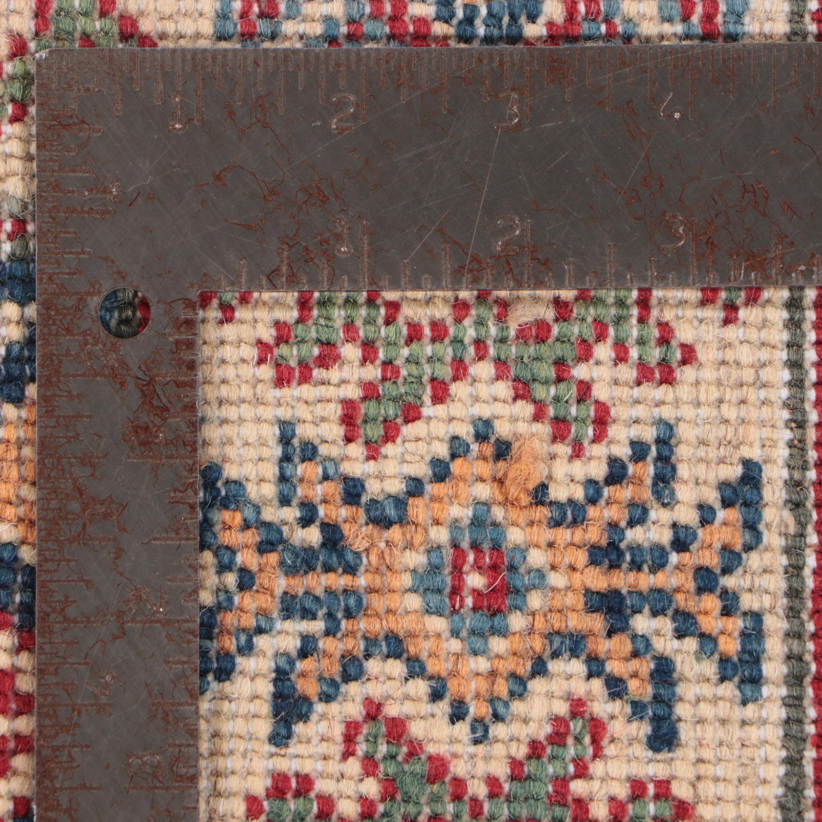 3'11 x 6'2 Hand-Knotted Pakistani Kazak-Style Area Rug