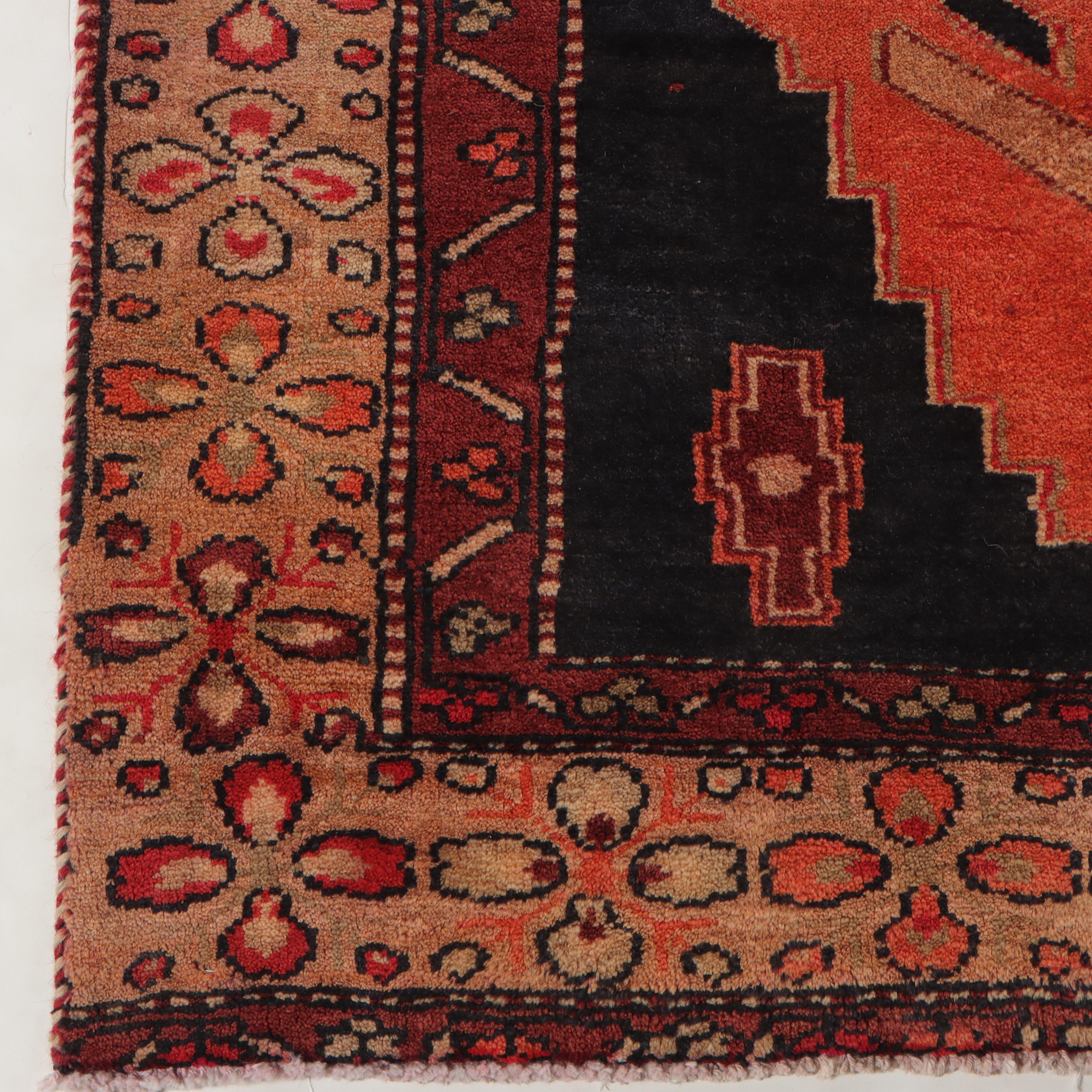 3'7 x 9'9 Hand-Knotted Persian Kurdish Long Rug