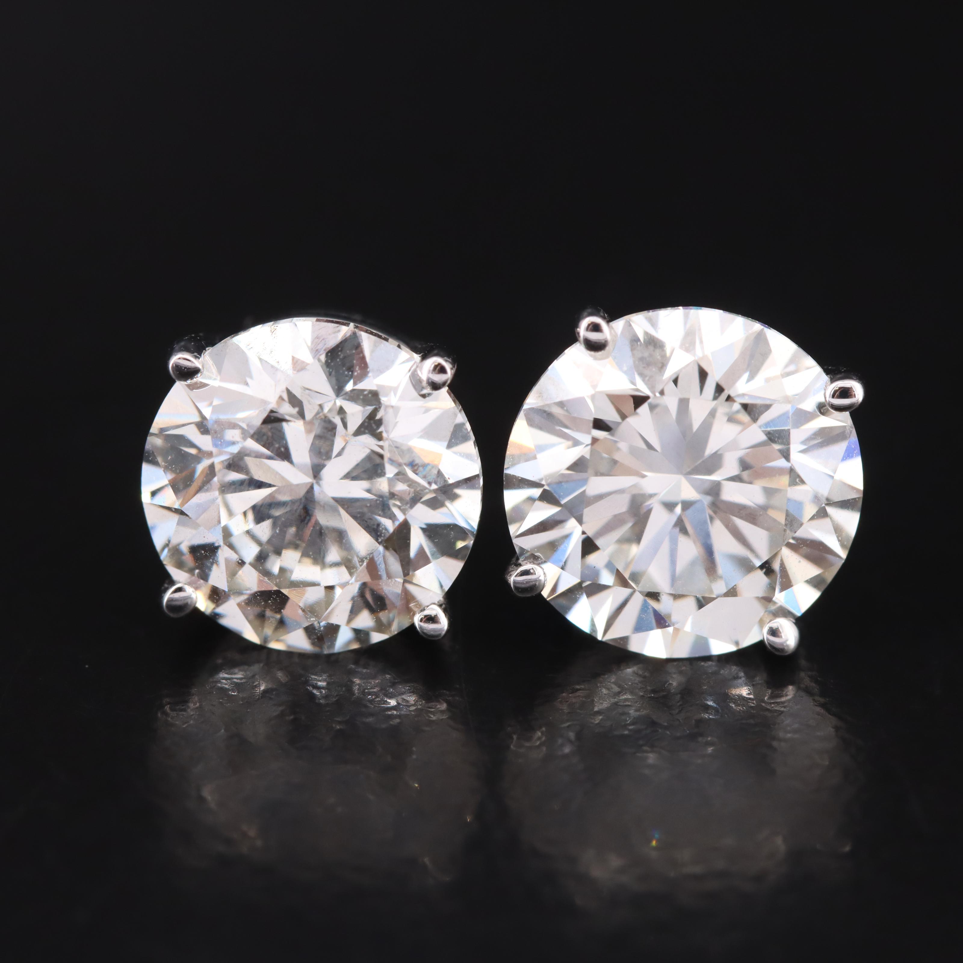 Platinum 4.92 CTW Lab Grown Diamond Stud Earrings